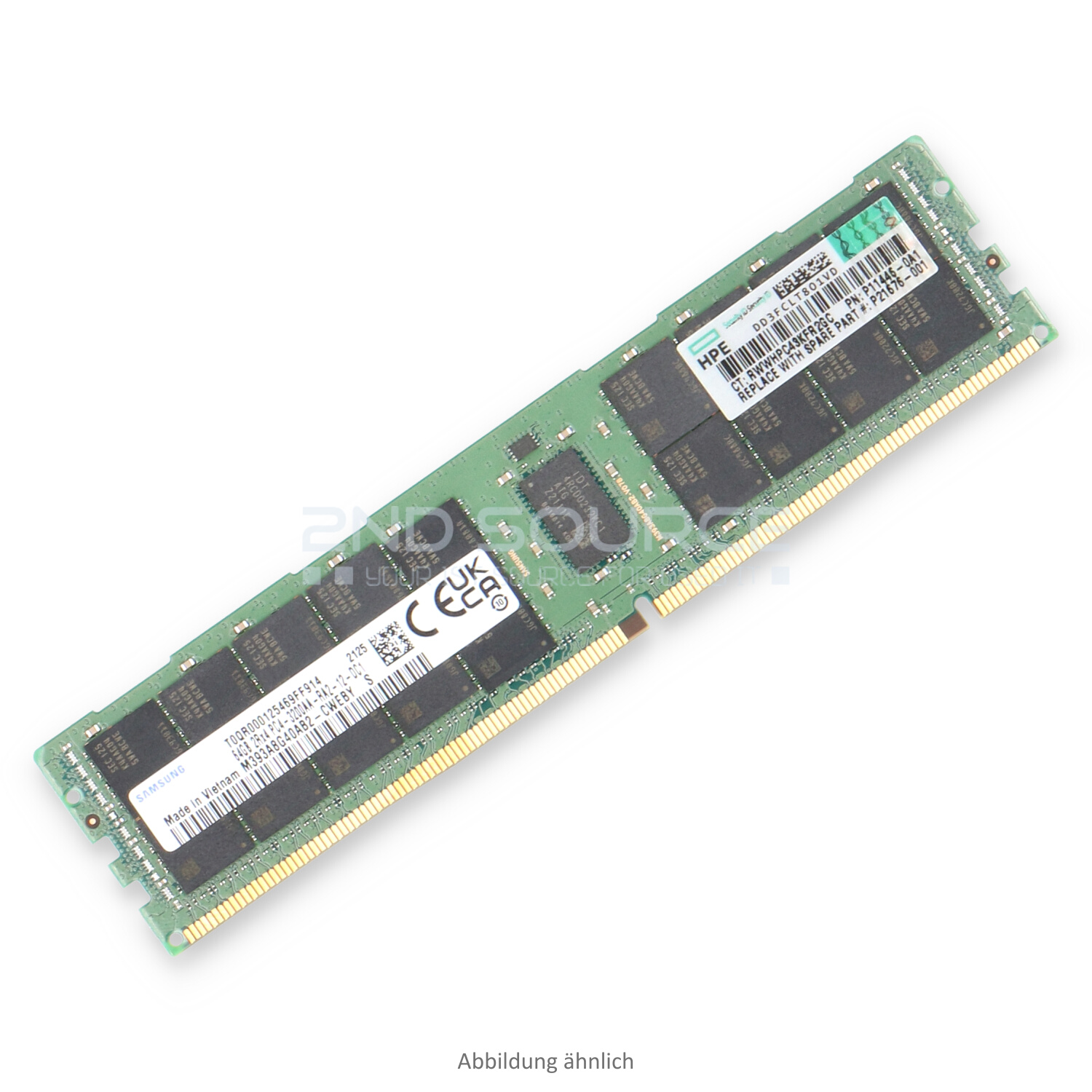 HPE 64GB PC4-25600AA-R Dual Rank x4 (DDR4-3200) Registered ECC P06035-B21 P11446-0A1 P21676-001