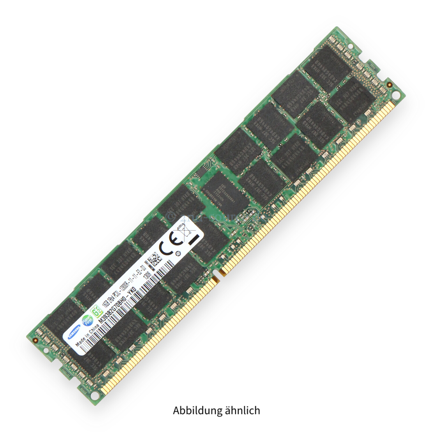 Samsung 16GB PC3L-12800R DIMM Dual Rank x4 (DDR3-1600) Registered ECC M393B2G70BH0-YK0