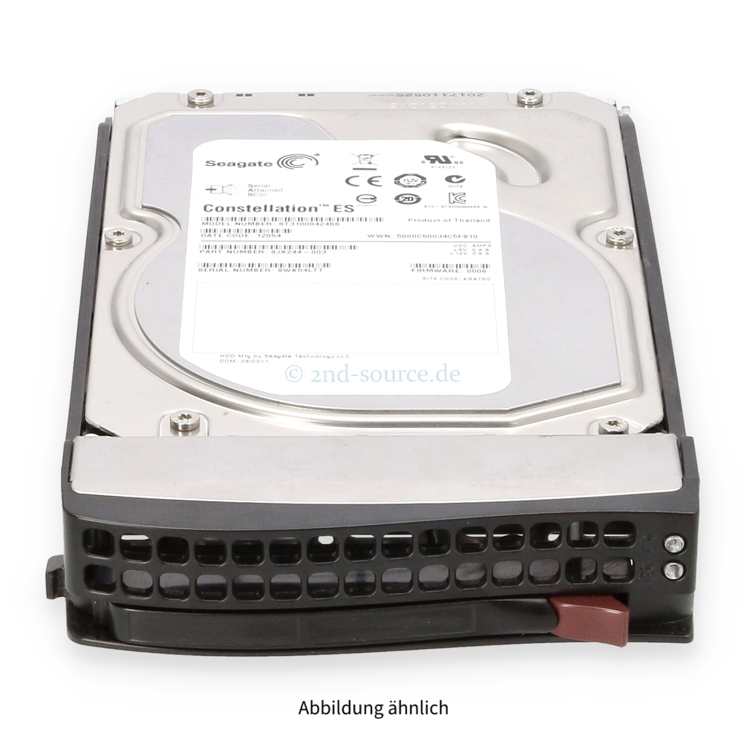 Supermicro 1TB 7.2k SAS 6G LFF HotPlug HDD HDD-A1000-ST31000424SS