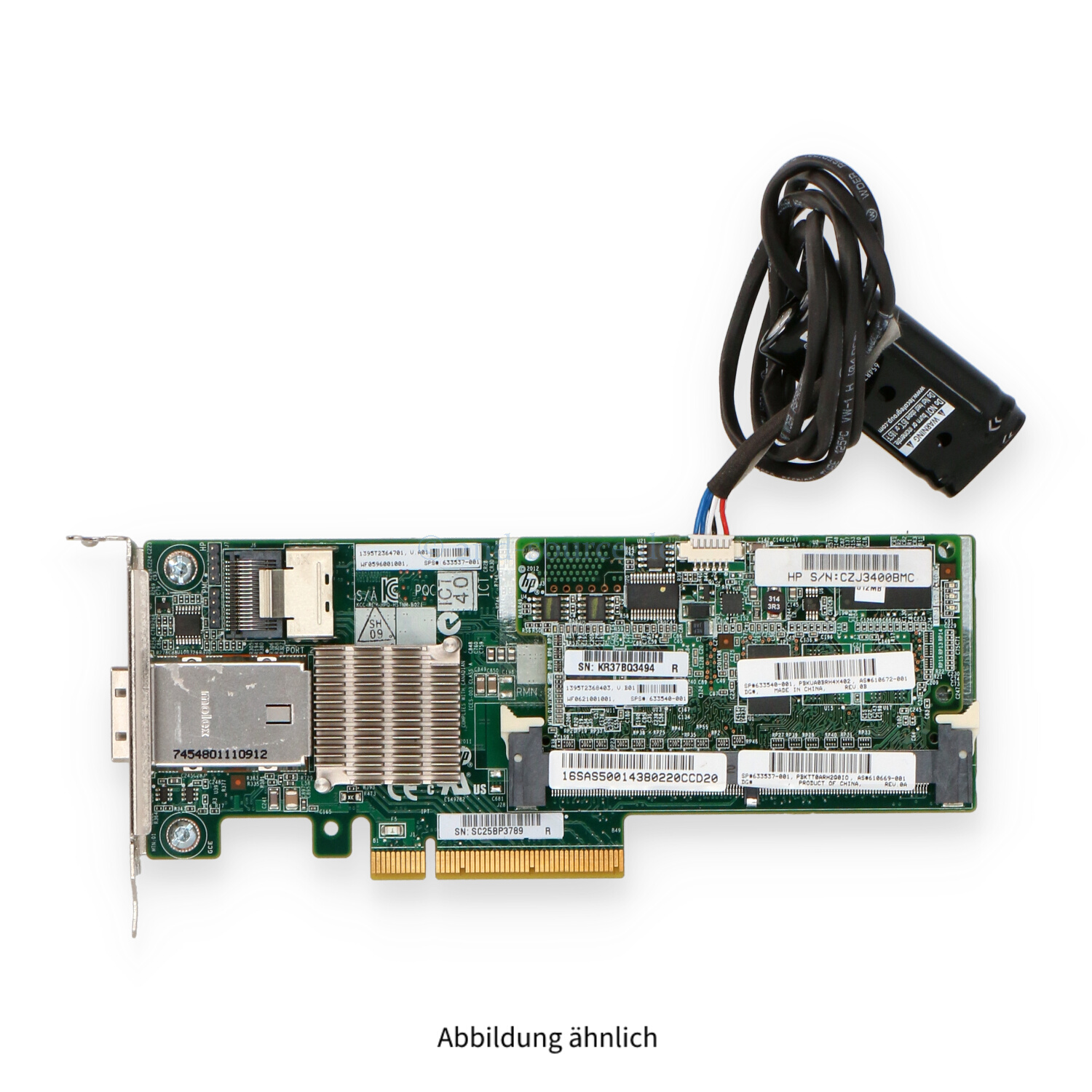 HPE Smart Array P222/512MB FBWC SAS 6G RAID Controller Low Profile 631667-B21 633537-001