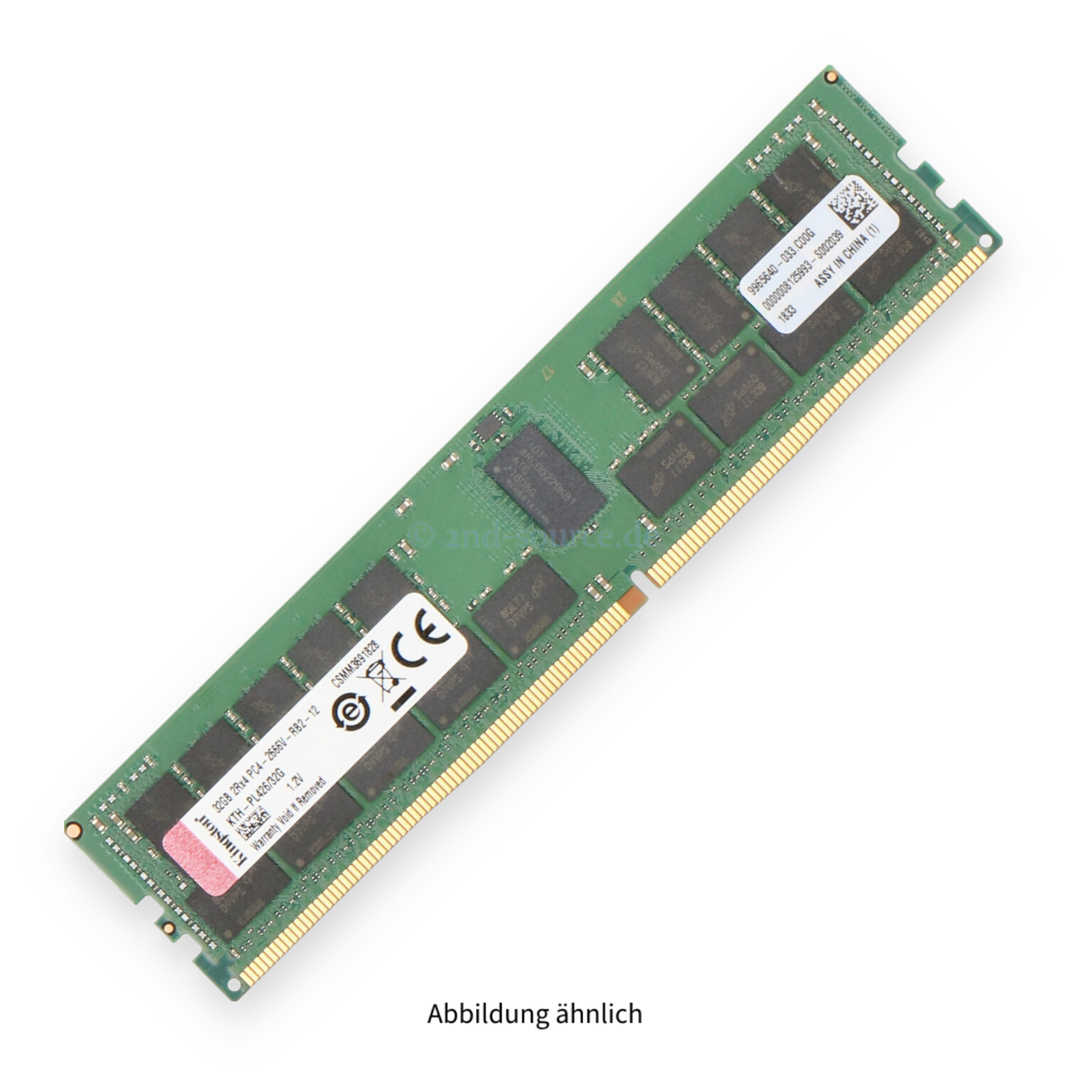 Kingston 32GB PC4-21300V-R DIMM Dual Rank x4 (DDR4-2666) Registered ECC KTH-PL426/32G