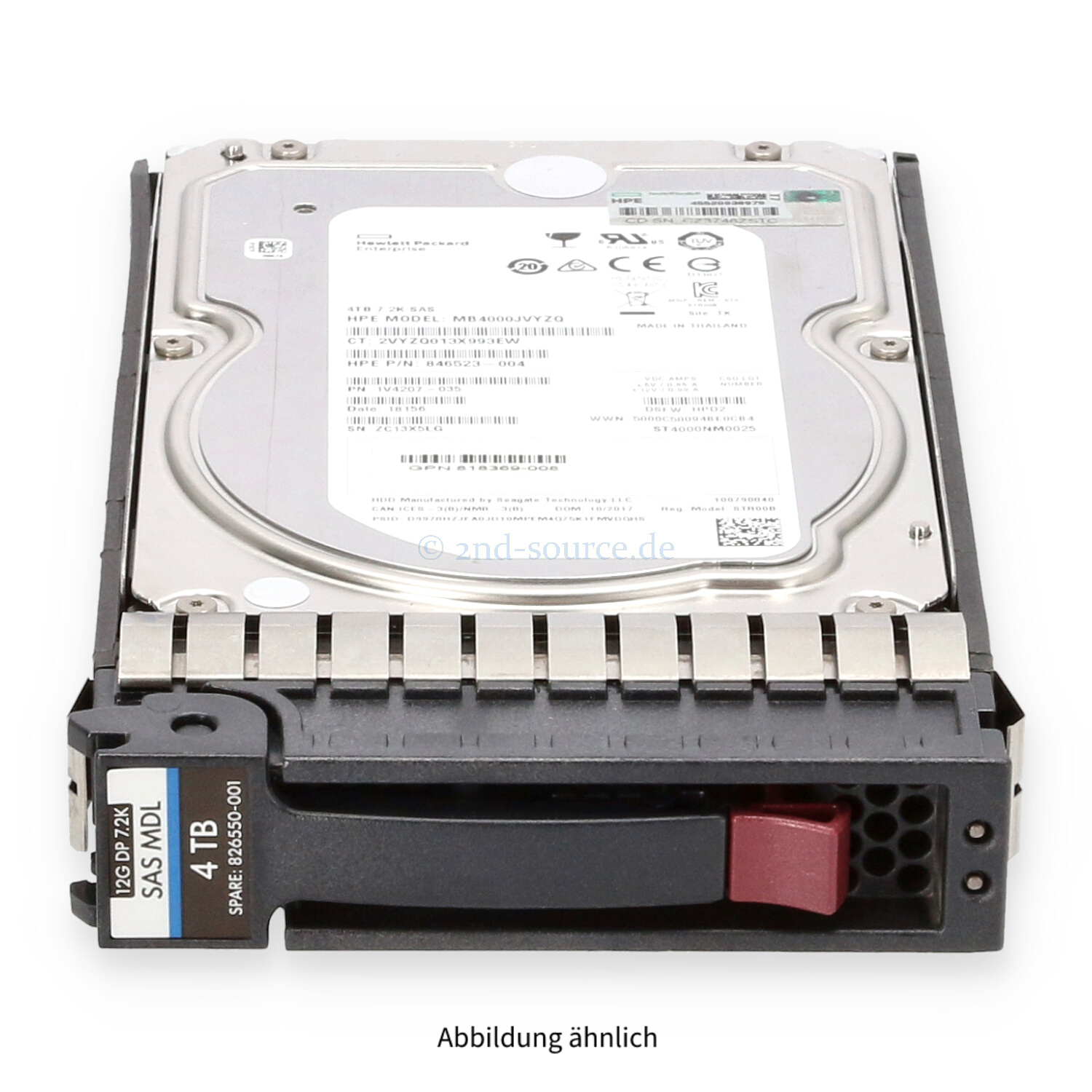 HPE 4TB 7.2k SAS 12G LFF Midline HotPlug HDD 826074-B21 826550-001