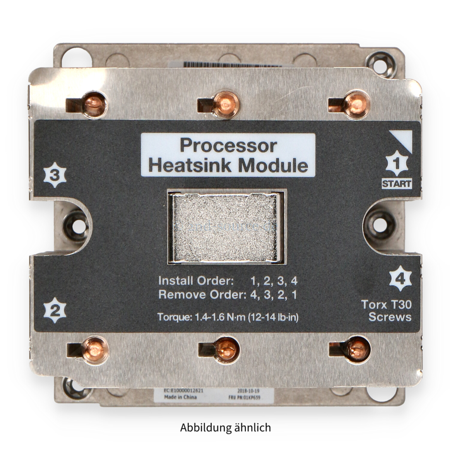 Lenovo Heatsink 125 W ST550 01KP659 SH47A11848 Lenovo Heatsink 125 W ST550 01KP659 SH47A11848