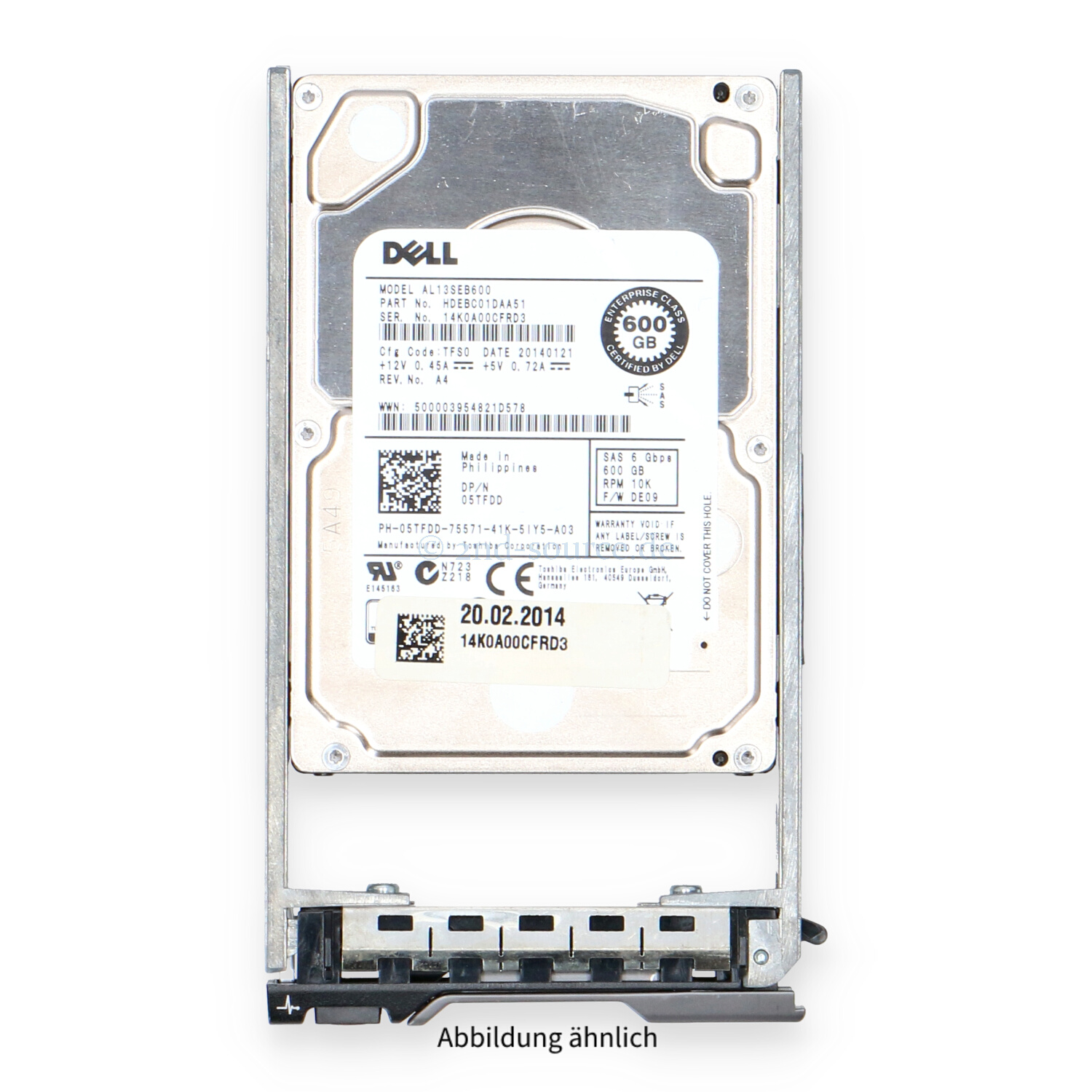 Dell 600GB 10k SAS 6G SFF HotPlug HDD 5TFDD 05TFDD