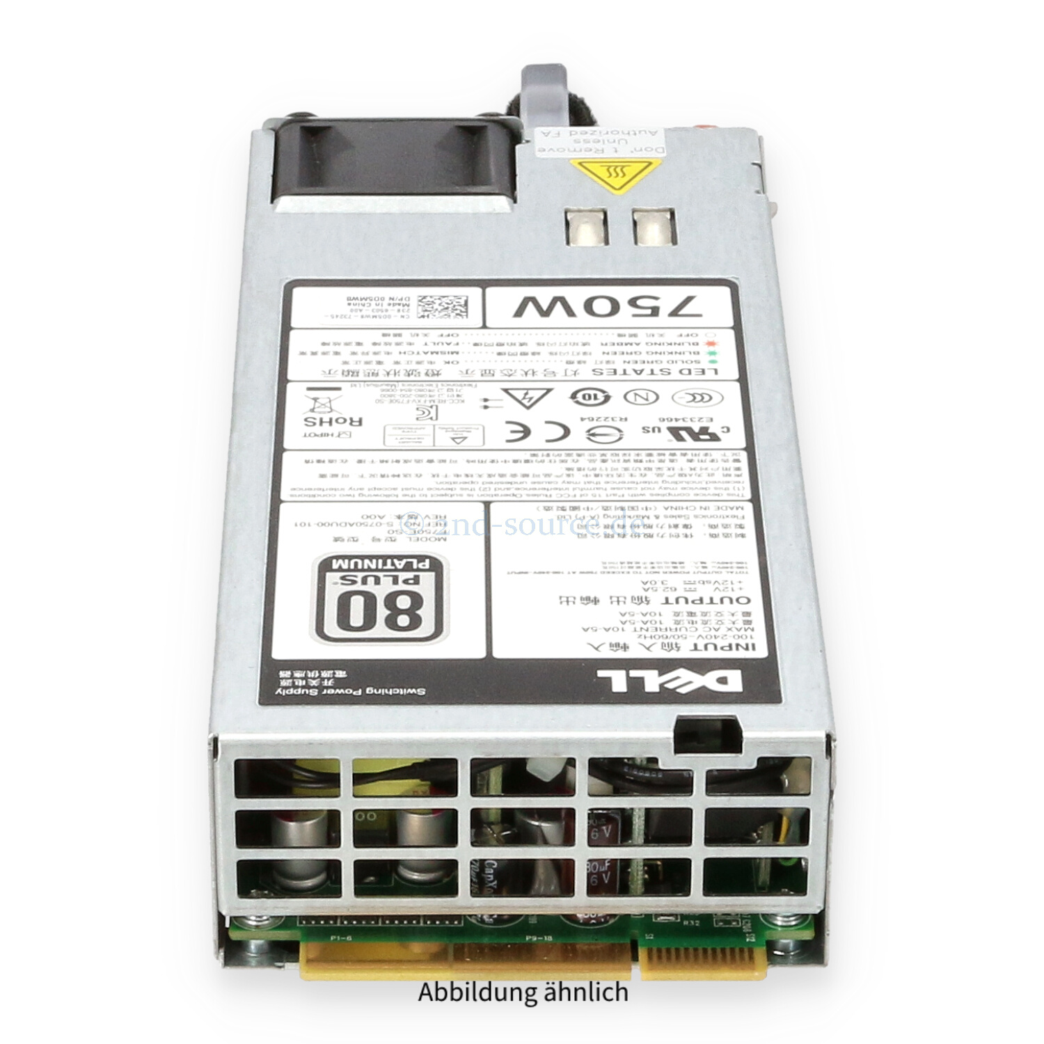 Dell 750W 80 Plus Platinum HotPlug Power Supply R620 R720 D5MW8 0D5MW8 Dell 750W 80 Plus Platinum HotPlug Power Supply R620 R720 D5MW8 0D5MW8