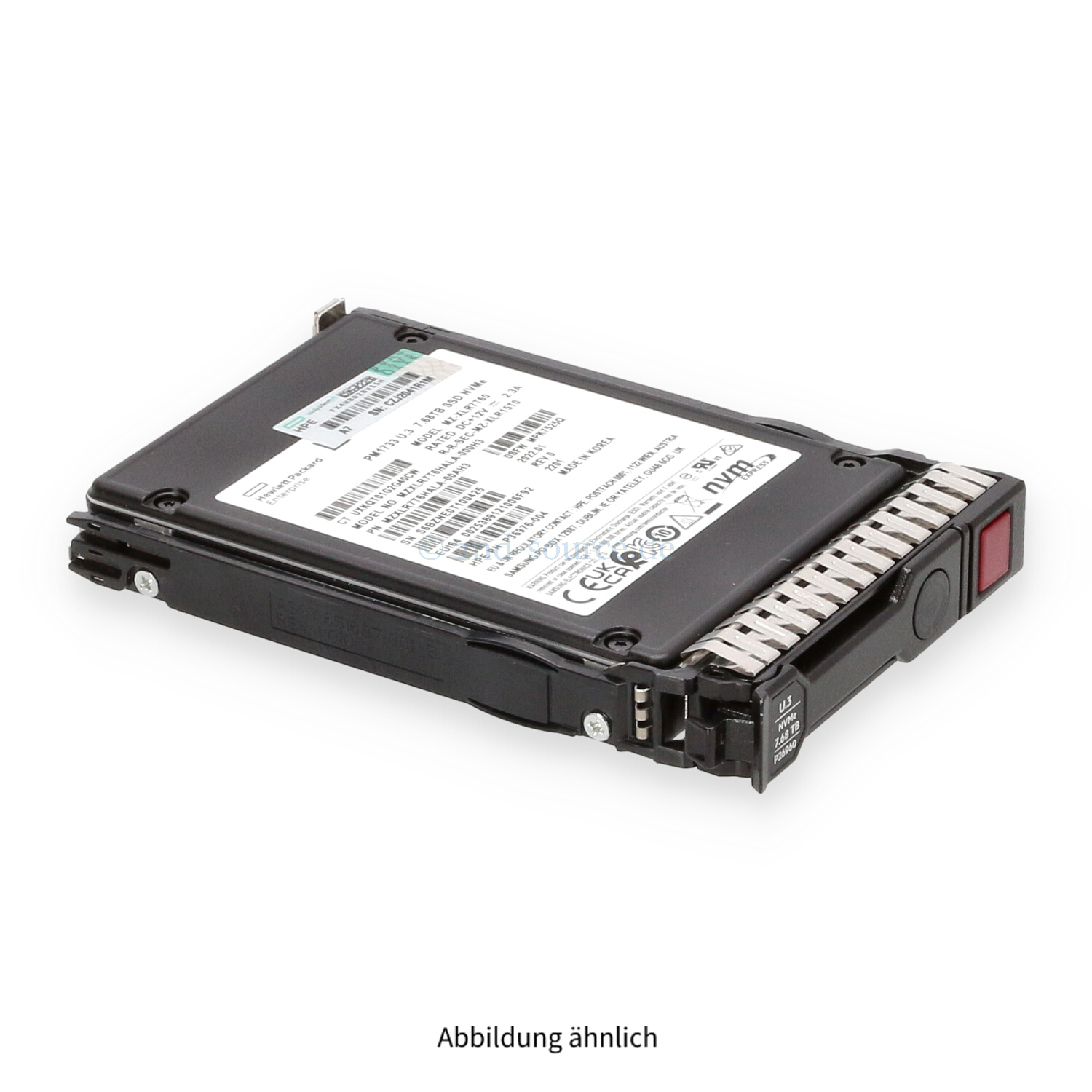 HPE 7.68TB NVMe x4 U.3 SFF Read Intensive High Performance SC HotPlug SSD P26104-B21 P26960-001