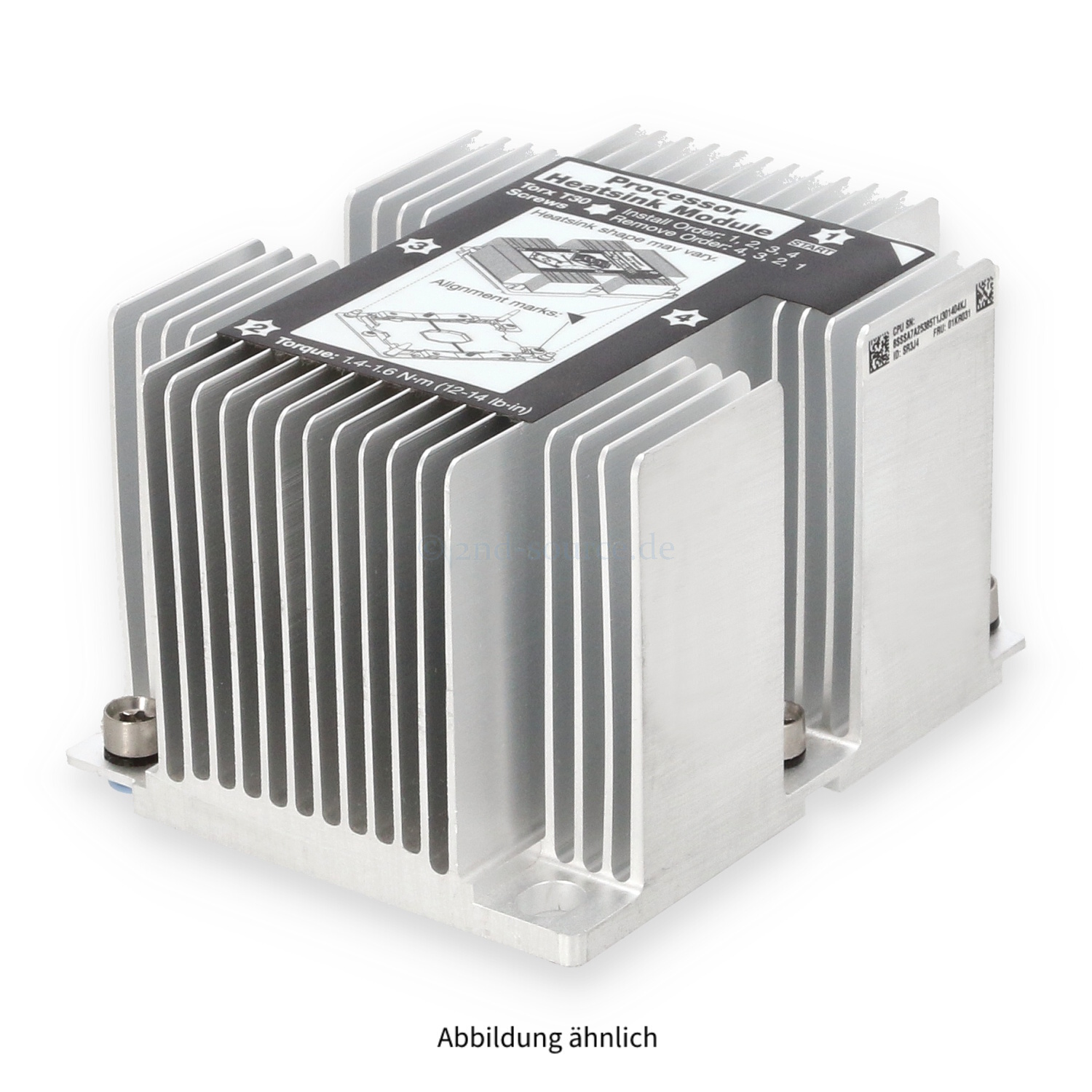 Lenovo 2U Heatsink < 125W SR550 SR590 SR650 SR670 01KP654 SH47A11817