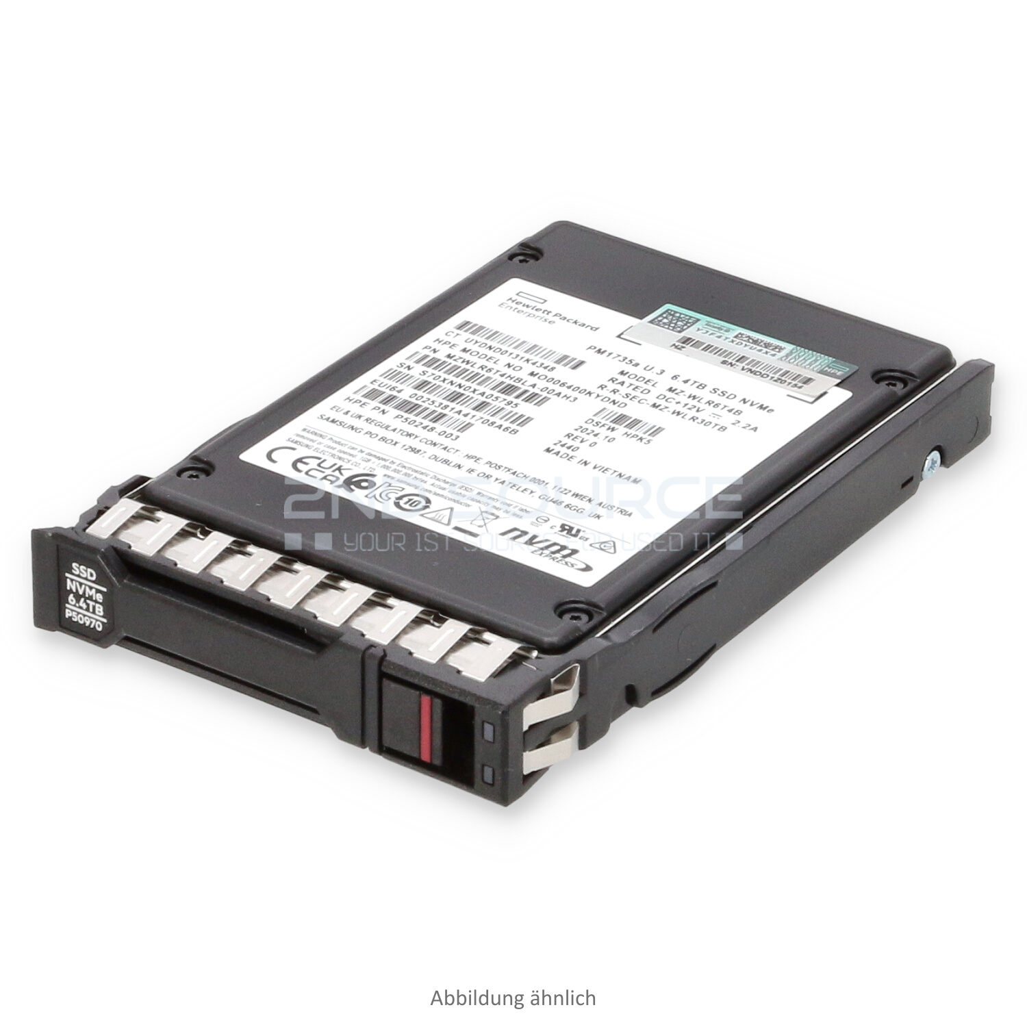 HPE 6.4 TB NVMe x4 U.3 SFF Mixed Used BC HotPlug SSD P50233-B21 P50970-001 P50248-003