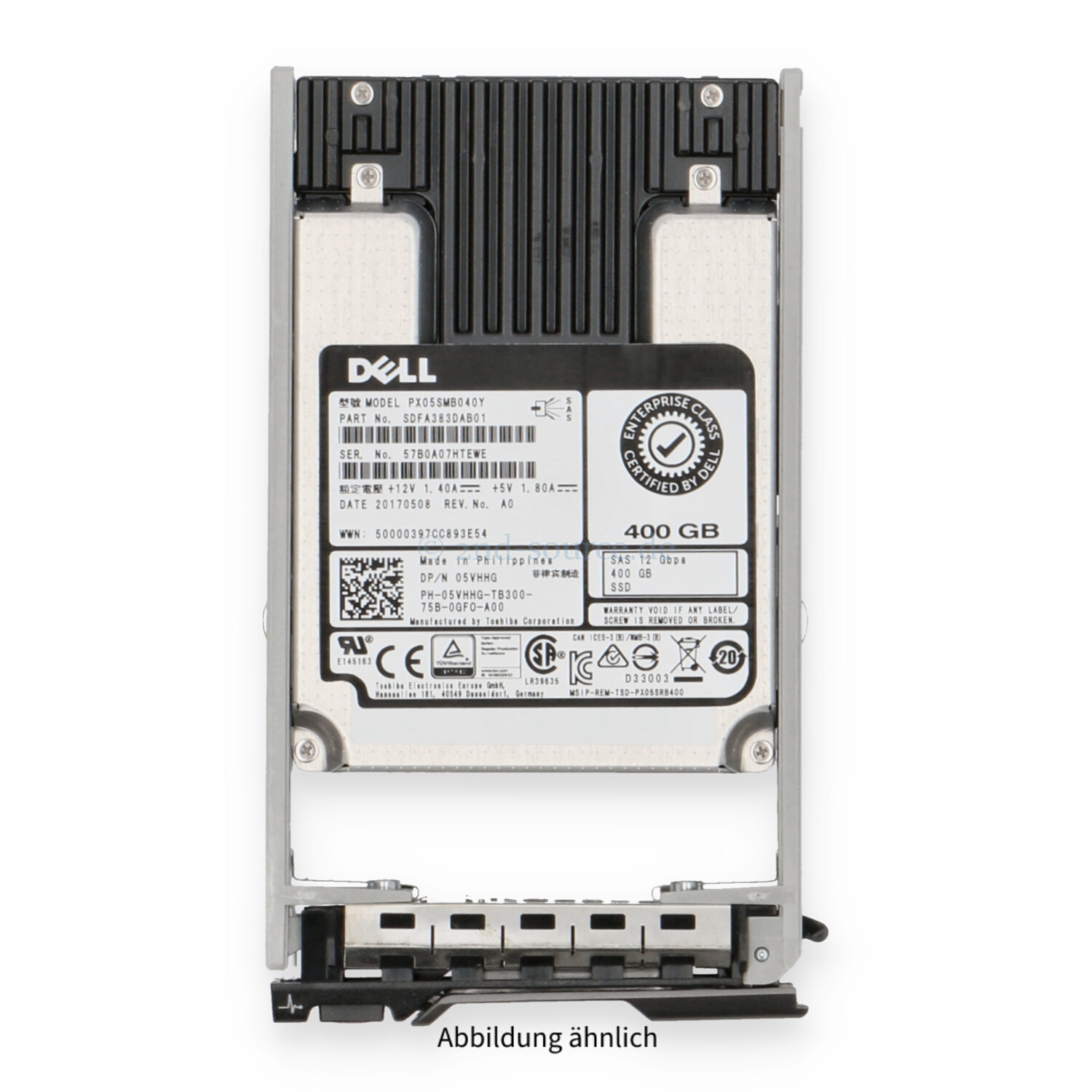 Dell 400GB SAS 12G SFF Write Intensive HotPlug SSD 5VHHG 05VHHG