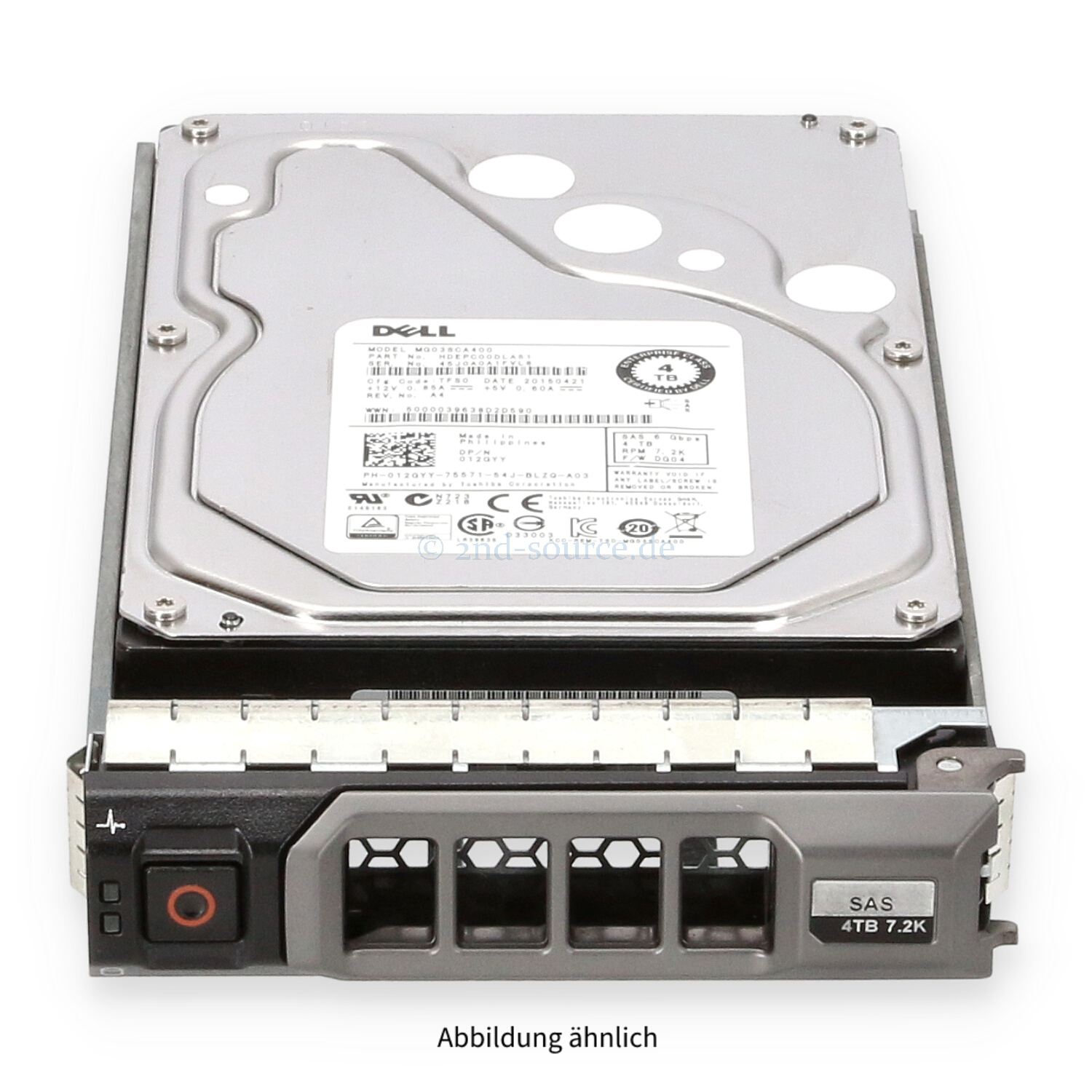 Dell 4TB 7.2k SAS 6G LFF HotPlug HDD 12GYY 012GYY