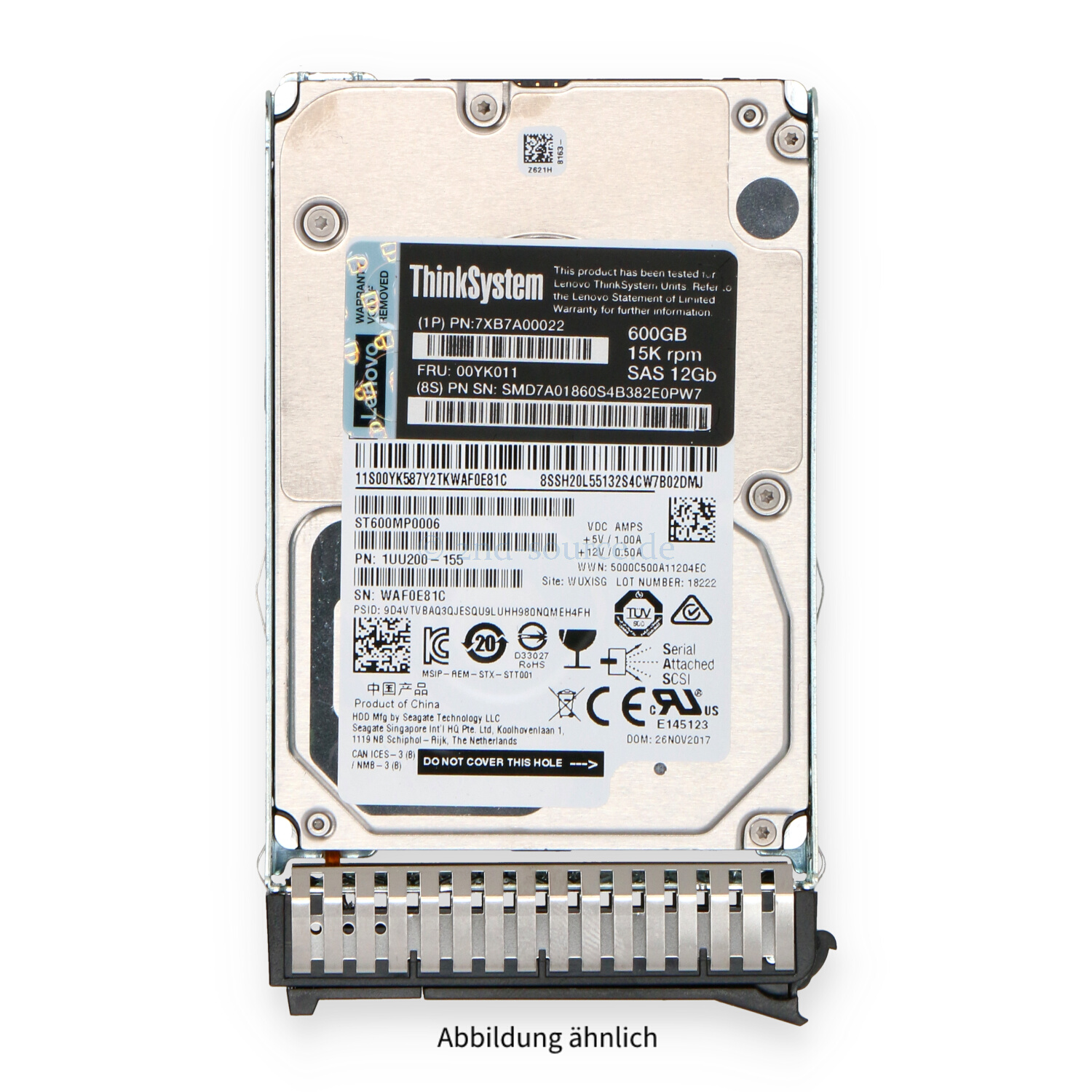 Lenovo 600GB 15k SAS 12G SFF HotPlug HDD 7XB7A00022 00YK011