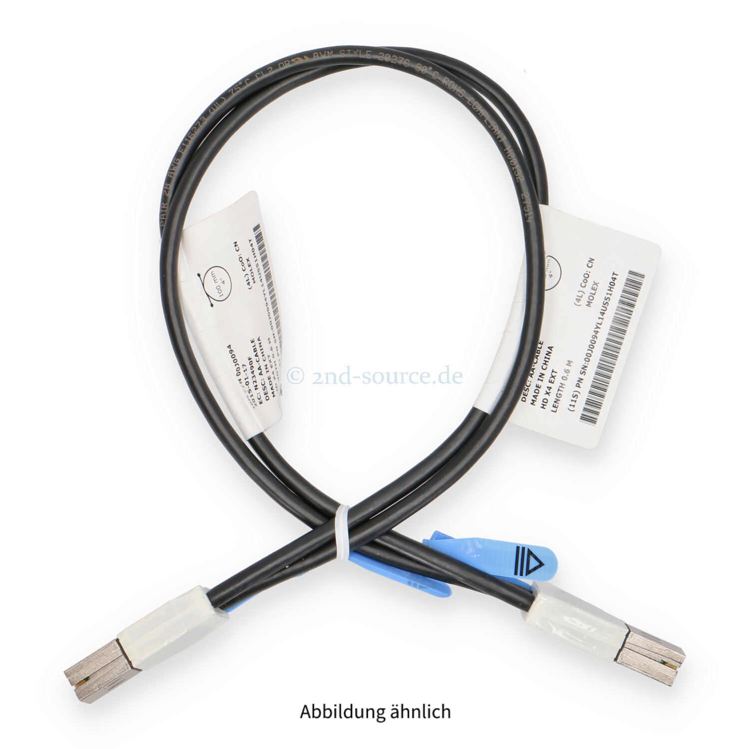 IBM 0.60m 12G Mini SAS SFF-8644 to SFF-8644 Cable 00J0094 00AR272 FC ACUA