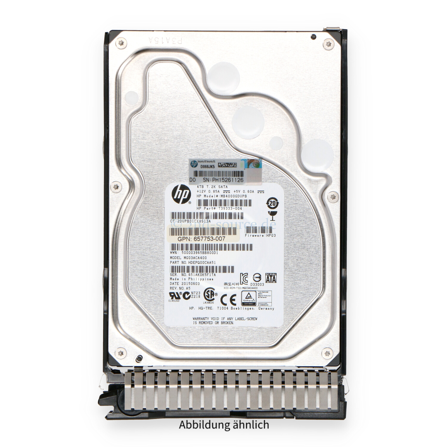 HPE 4TB 7.2k SATA 6G LFF Midline SC HotPlug HDD 693687-B21 693720-001
