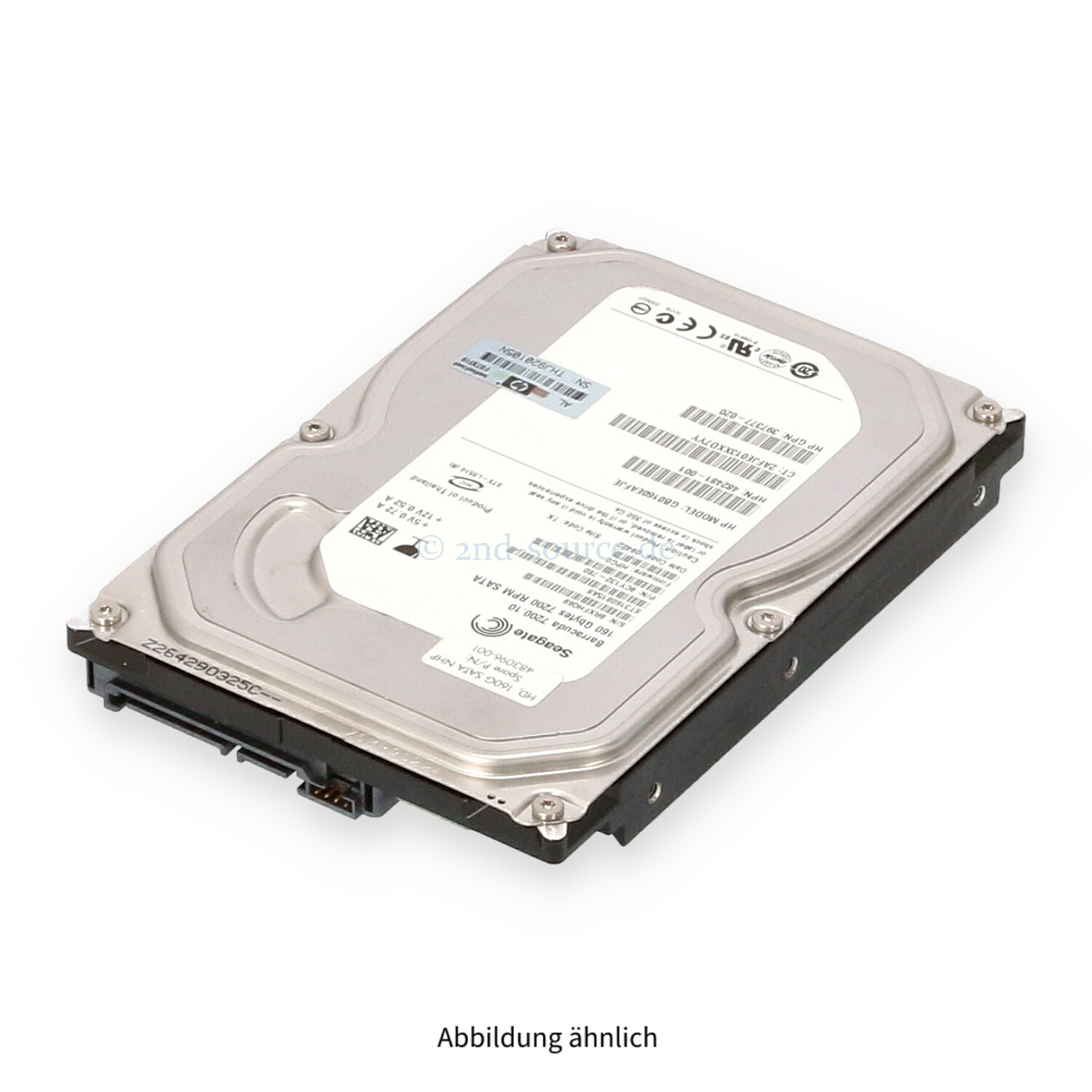 HPE 160GB 7.2k SATA 3G LFF HDD 458947-B21 483096-001
