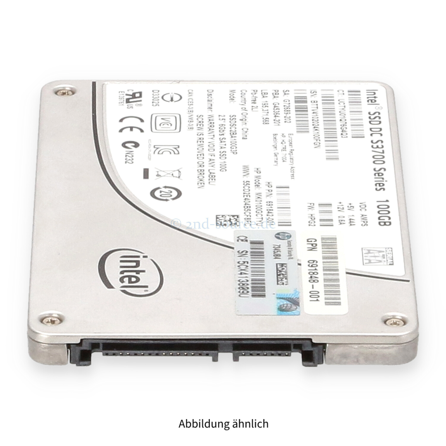 HPE 100GB SATA 6G SFF Mainstream Endurance SSD 692164-001