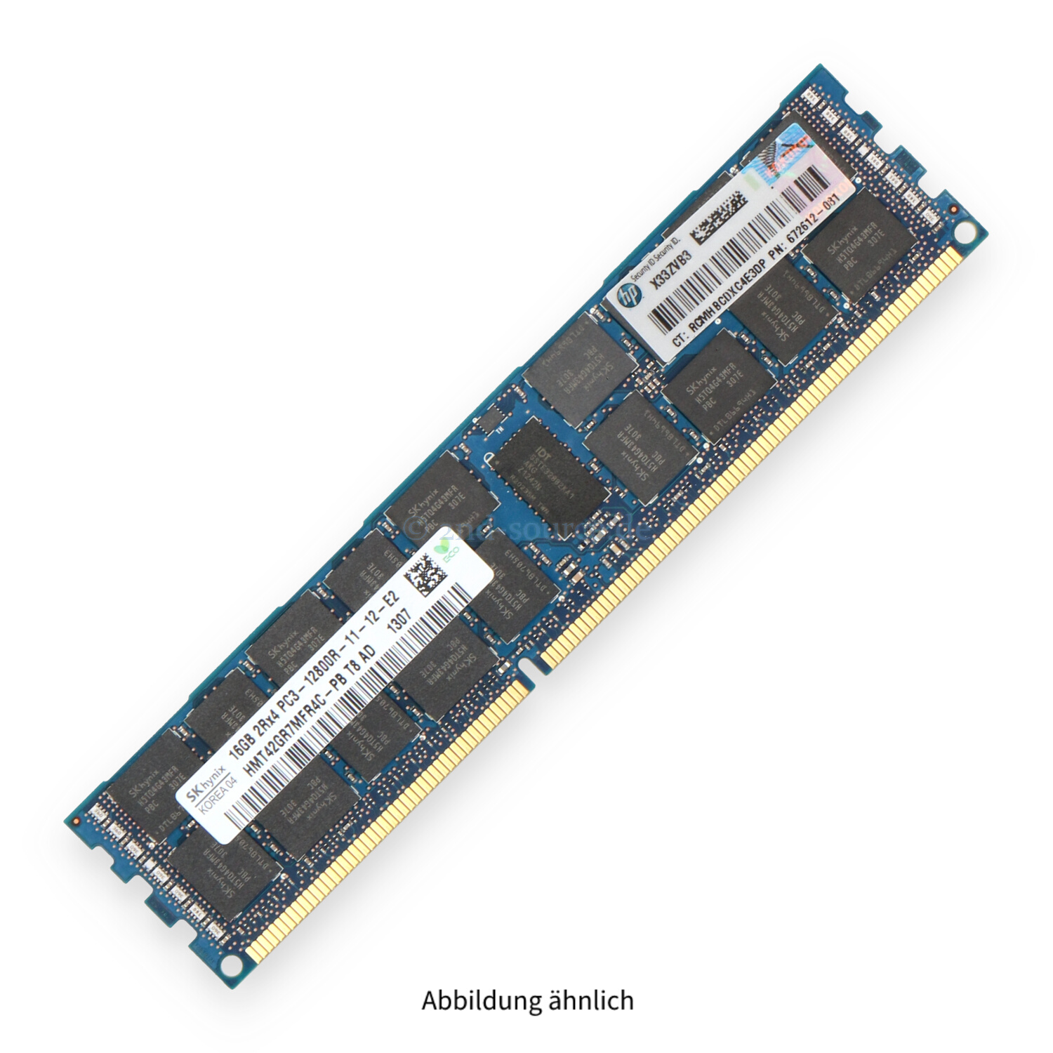 HPE 16GB PC3-12800R DIMM Dual Rank x4 (DDR3-1600) Registered ECC 672631-B21 672612-081 684031-001
