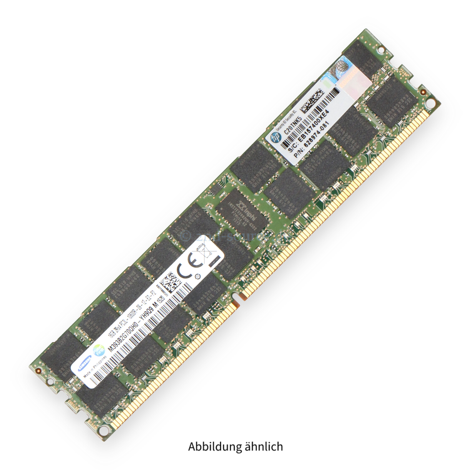 HPE 16GB PC3L-10600R DIMM Dual Rank x4 (DDR3-1333) Registered ECC 708395-001 628974-381