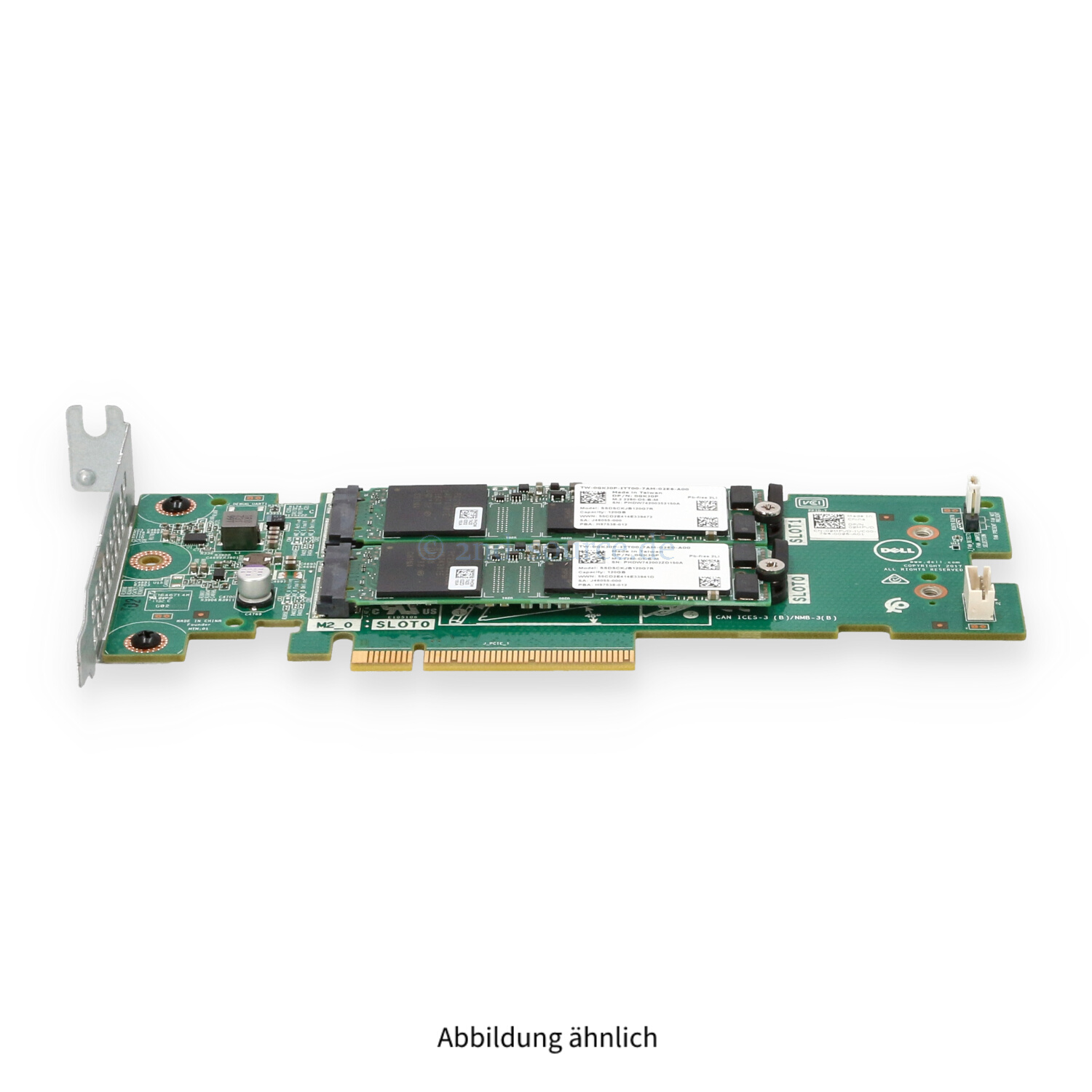 Dell BOSS 2x120GB M.2 Solid State Storage Adapter PCIe Low Profile 2MFVD 02MFVD