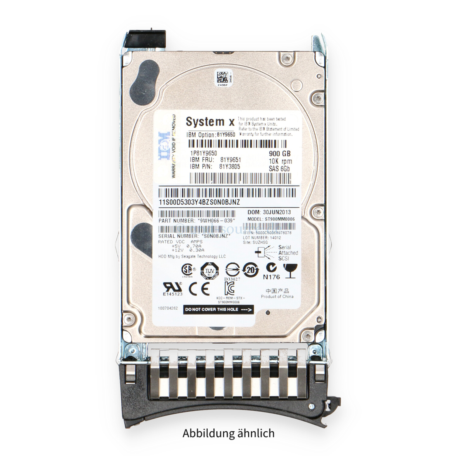 IBM 900GB 10k SAS 6G SFF HotPlug HDD x3650 M4 81Y9651