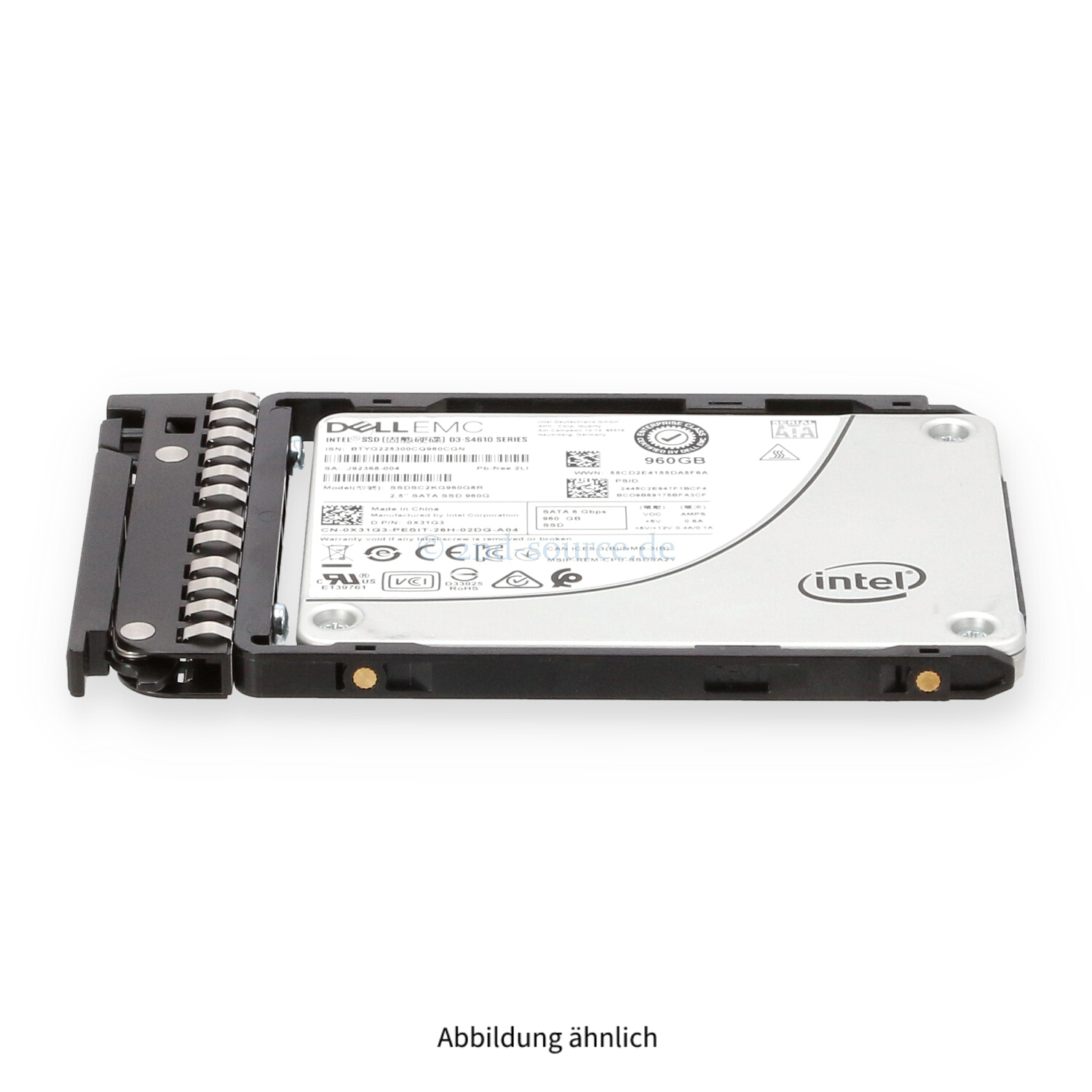 Dell 960GB SATA 6G SFF Mixed Use HotPlug SSD X31G3 0X31G3