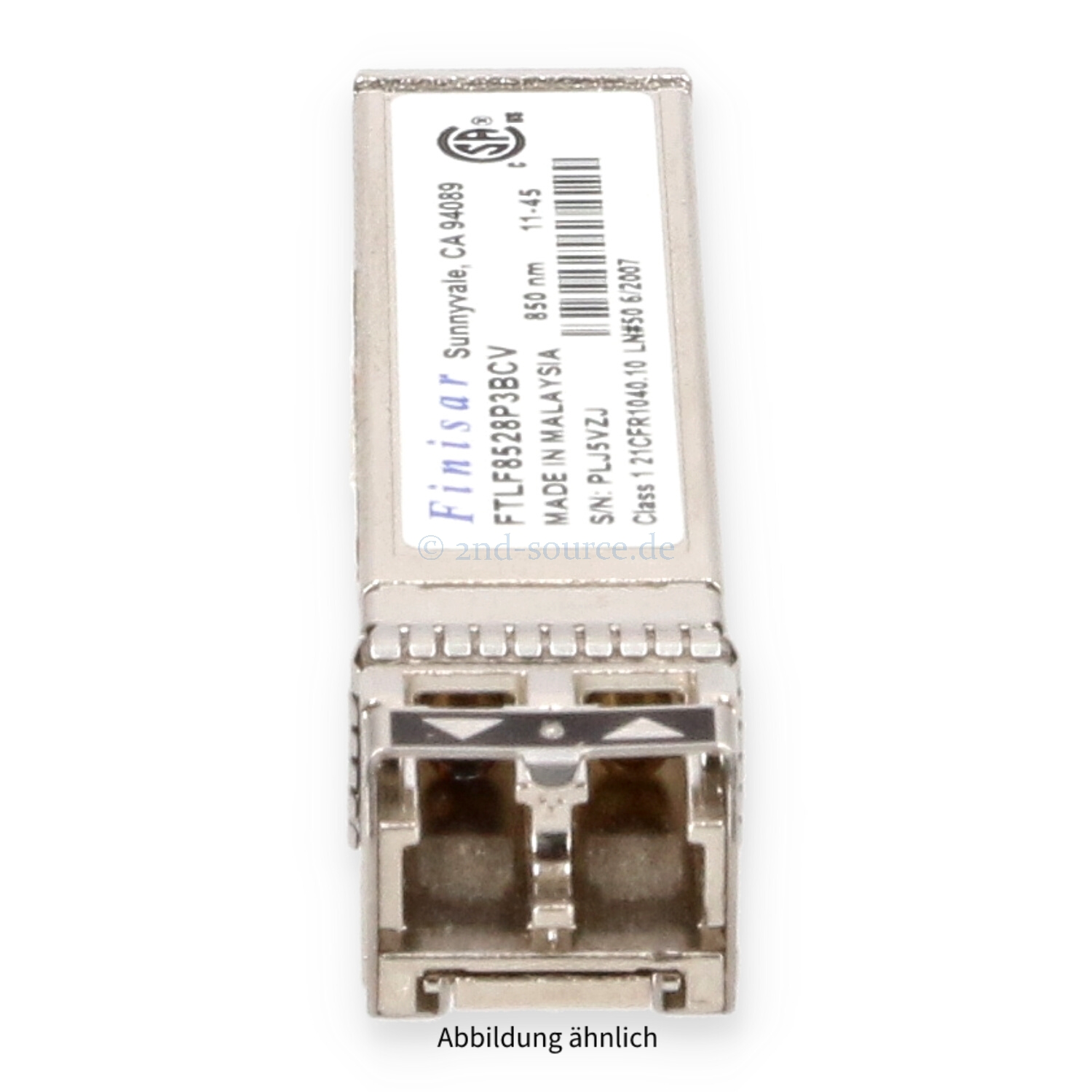 HPE 8GB FC XCVR Shortwave SFP+ Transceiver Module MSA P2000 G3 592264-001 FTLF8528P3BCV HPE 8GB FC XCVR Shortwave SFP+ Transceiver Module MSA P2000 G3 592264-001 FTLF8528P3BCV