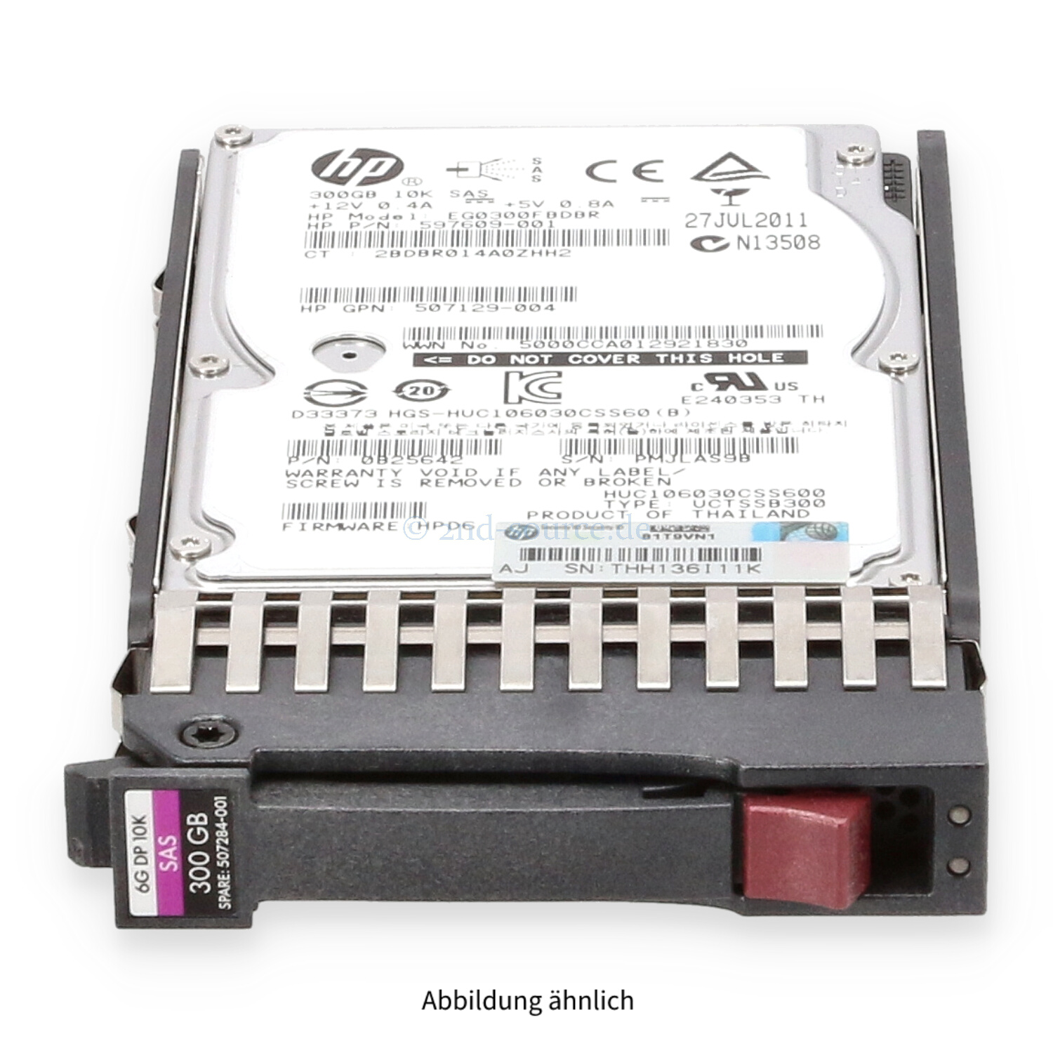 HPE 300GB 10k SAS 6G SFF DP HotPlug HDD 507127-B21 507284-001
