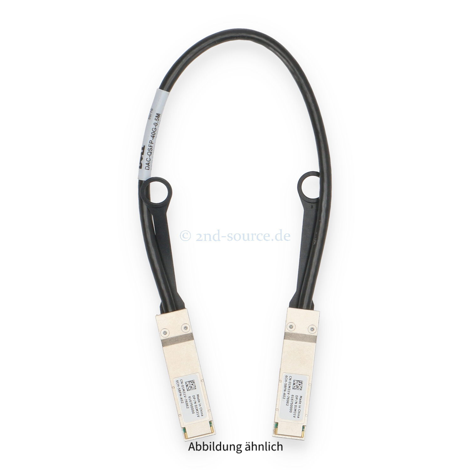 Dell 0.50m Force10 QSFP to QSFP Passive Network Copper Data Cable 1M31V 01M31V