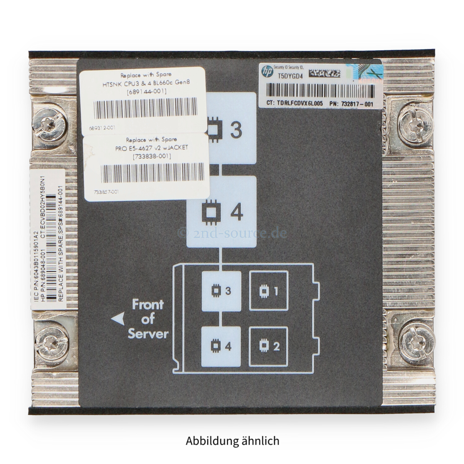 HPE Heatsink CPU 3+4 BL660c G8 689144-001 HPE Heatsink CPU 3+4 BL660c G8 689144-001