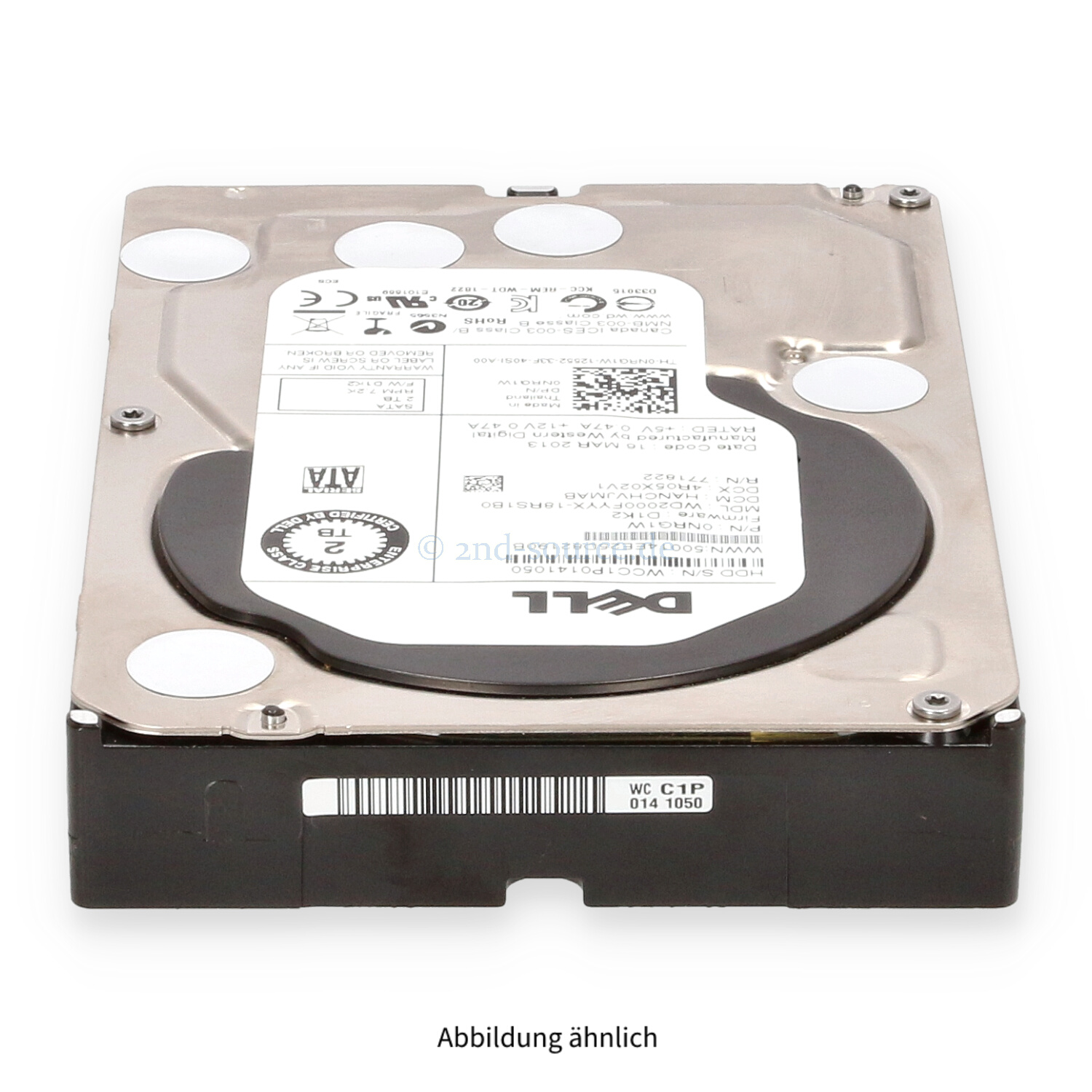 Dell 2TB 7.2k SATA 6G LFF HDD NRG1W 0NRG1W