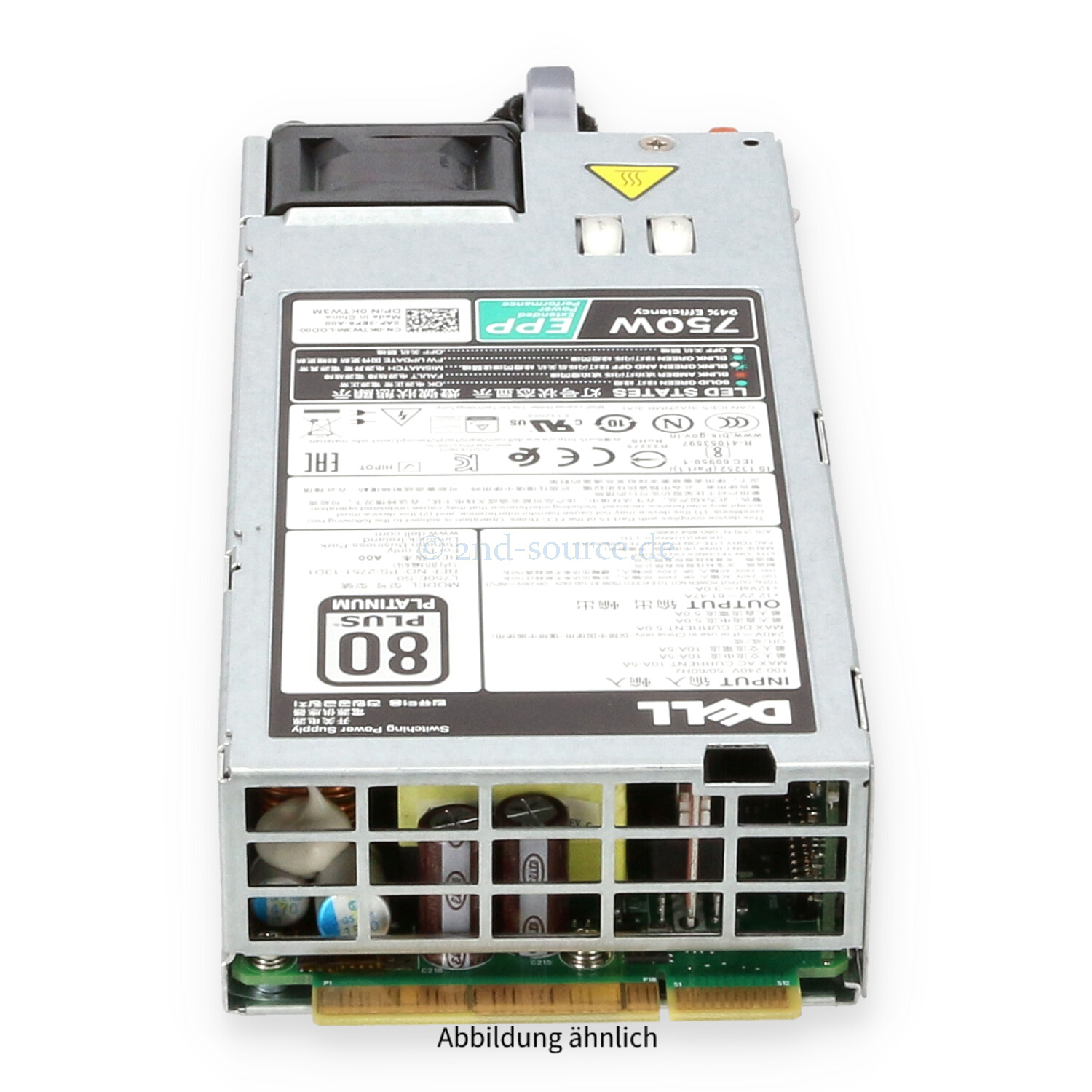 Dell 750W 80 Plus Platinum HotPlug Power Supply KTW3M 0KTW3M Dell 750W 80 Plus Platinum HotPlug Power Supply KTW3M 0KTW3M