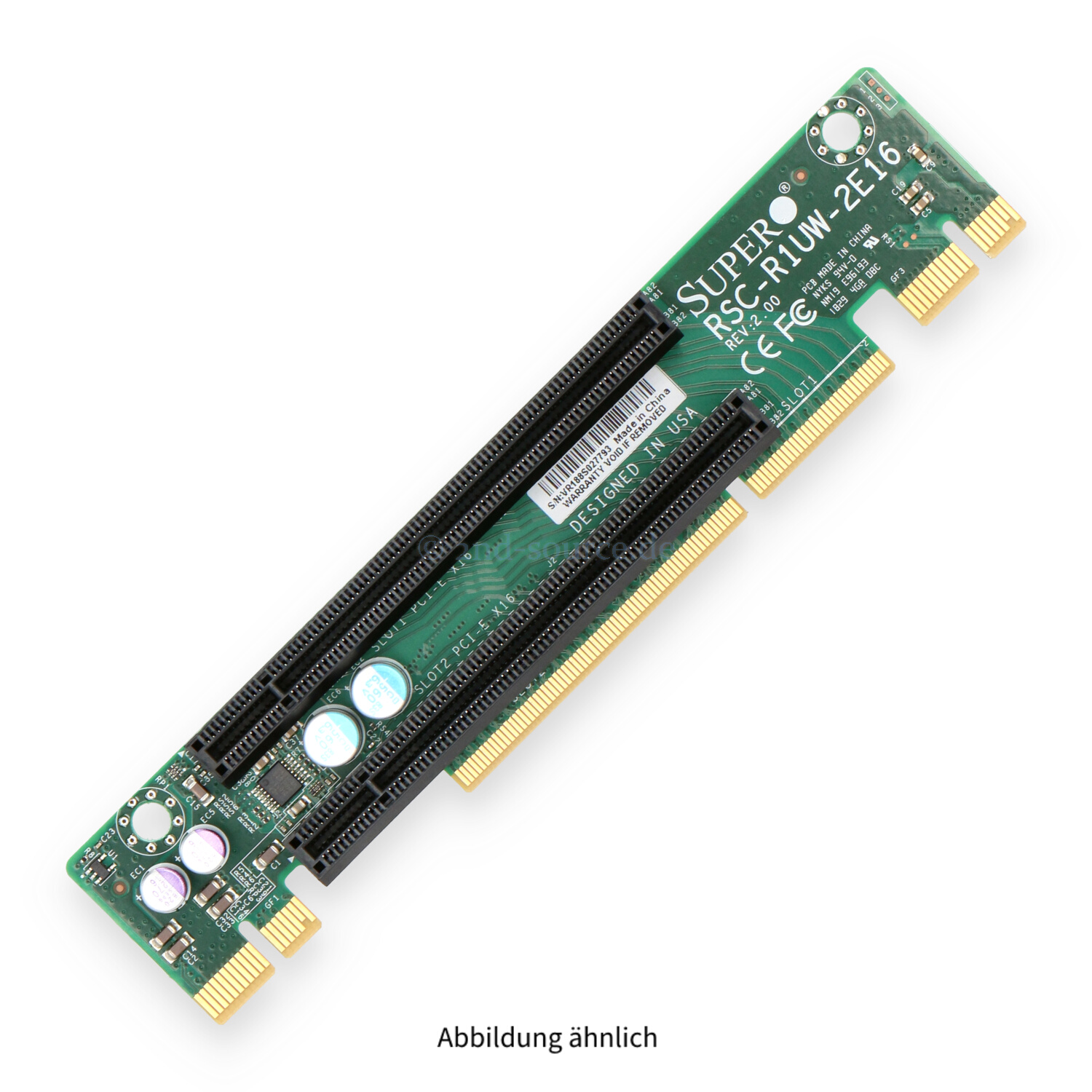 Supermicro 2x PCIe 3.0 x16 Riser Card RSC-R1UW-2E16