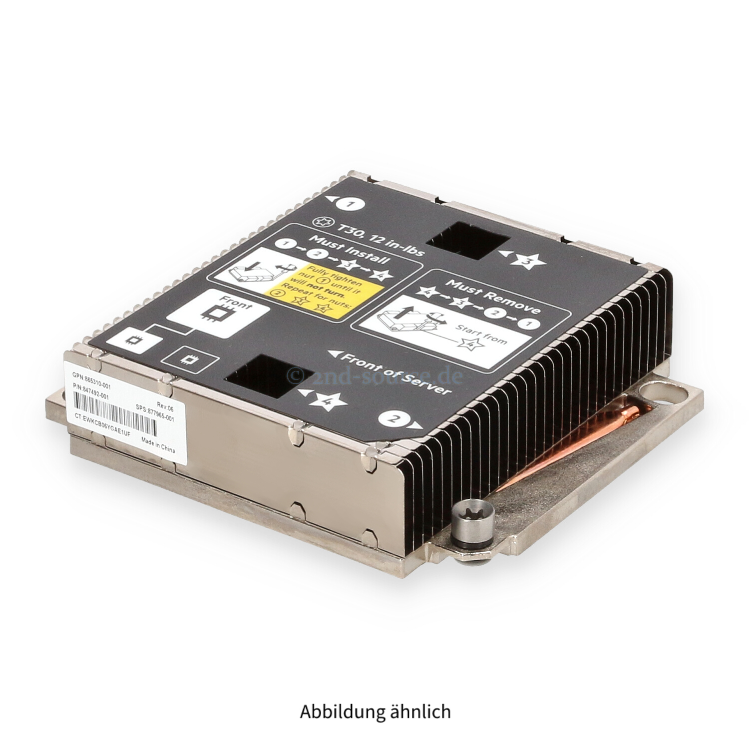 HPE Heatsink CPU 2 BL460c G10 877965-001 HPE Heatsink CPU 2 BL460c G10 877965-001