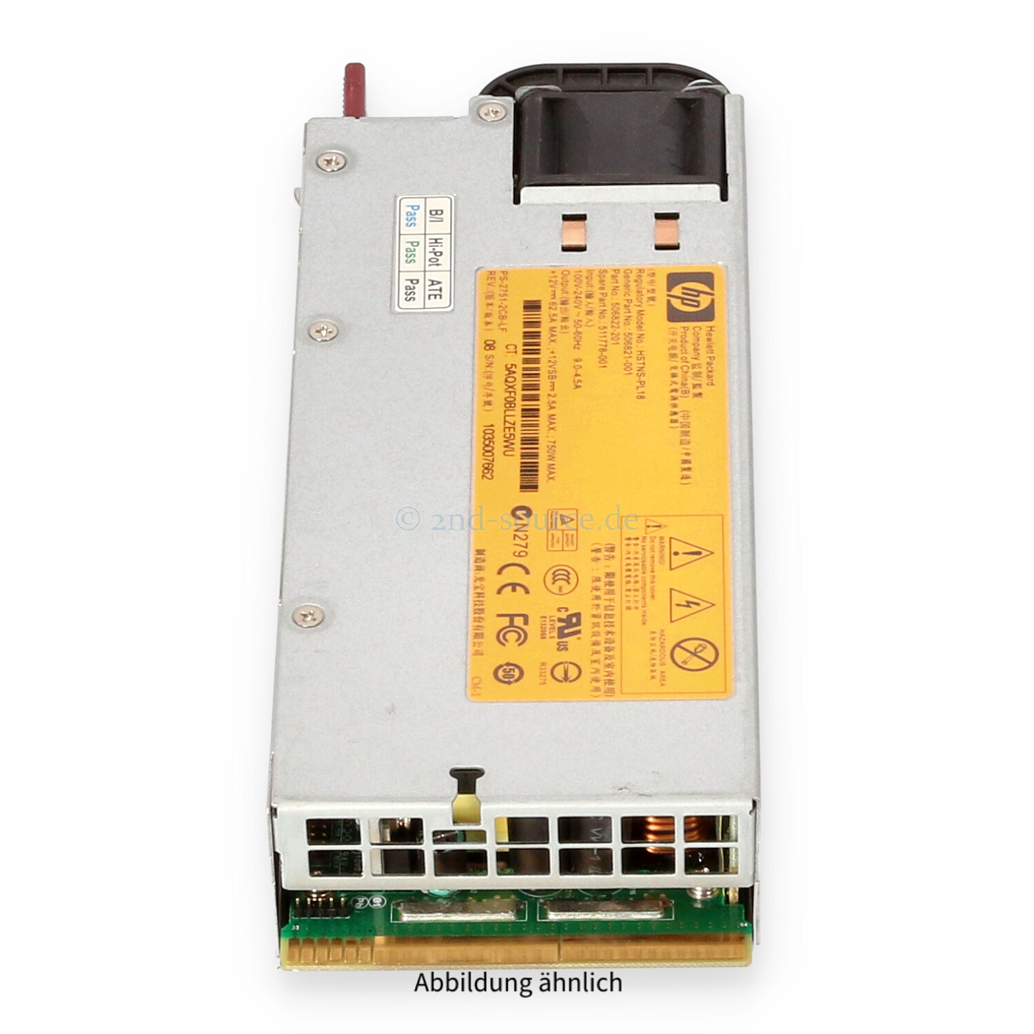 HPE 750W HotPlug Power Supply 512327-B21 511778-001