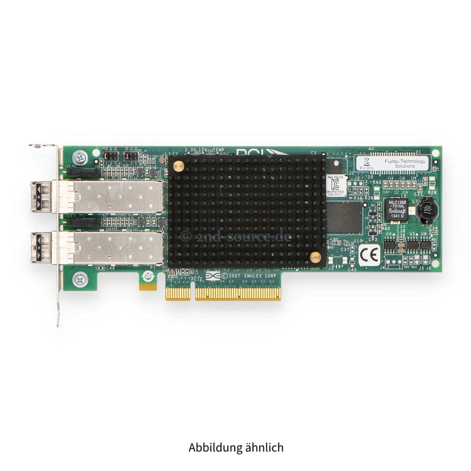 Fujitsu LPe12002 2x 8GB SFP Fibre Channel PCIe HBA Low Profile S26361-F3961-E202 P002181