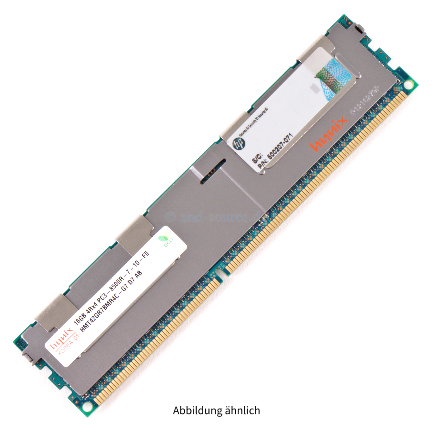 HPE 16GB PC3-8500R DIMM Quad Rank x4 (DDR3-1066) Registered ECC 500666-B21 500207-071 501538-001