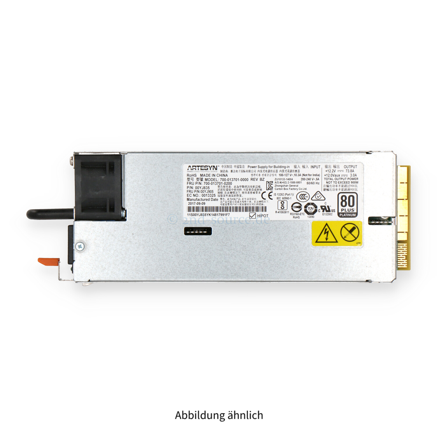 Lenovo 900W Hot Plug Power Supply 00YJ905 00YJ835