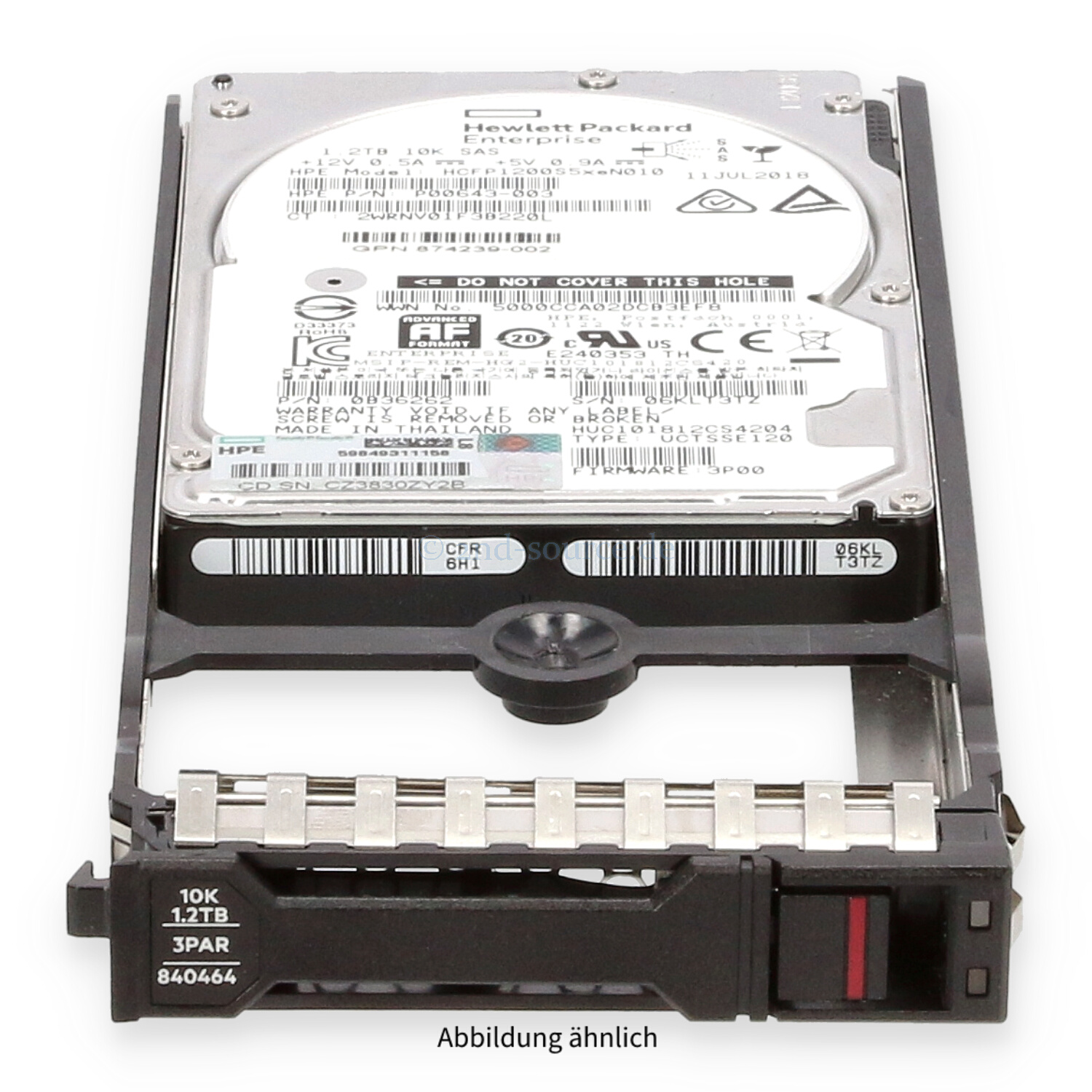 HPE 3PAR 1.2TB 10k SAS 12G SFF HotPlug HDD StoreServ 20000 J8S08A 840464-001