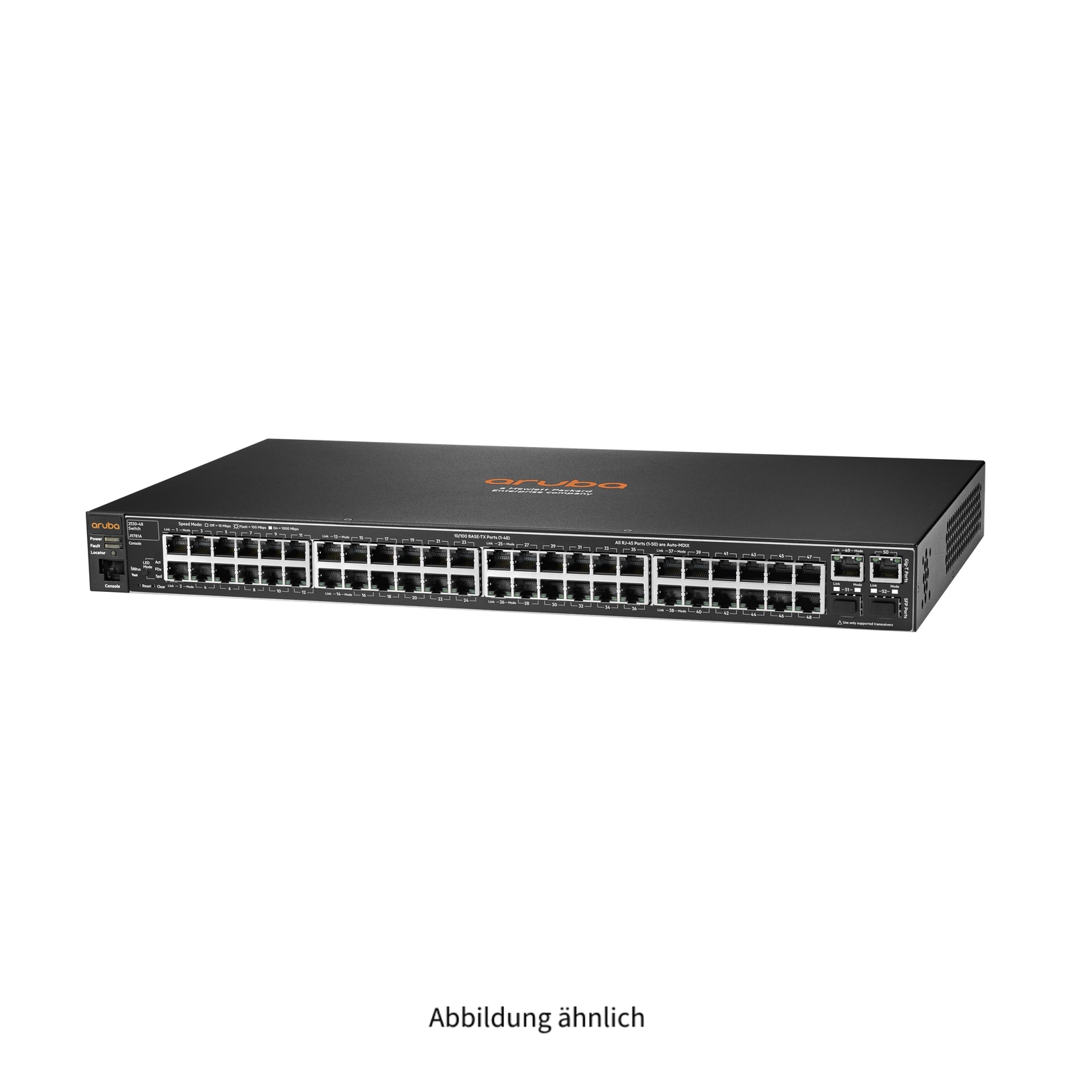 HPE Aruba 2530-48-SFP 48x 100Base-TX 2x 1GbE 2x SFP 1GbE Managed Switch J9781AR