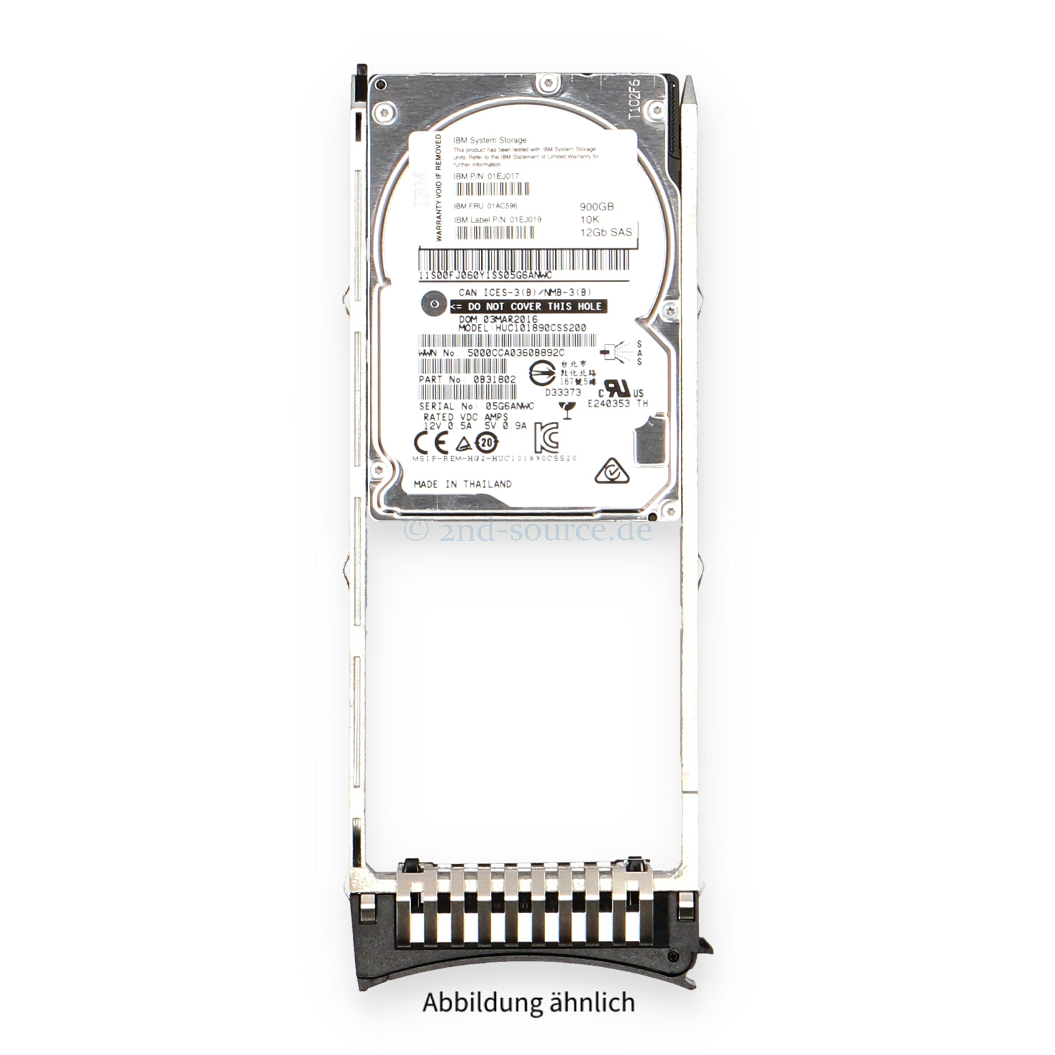 IBM 900GB 10k SAS 12G SFF HotPlug HDD V5000 G2 01AC596 01EJ017
