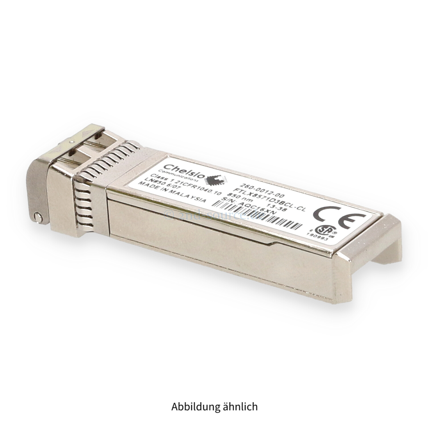 Chelsio 10GB Shortwave FC SFP+ Transceiver Module FTLX8571D3BCL-CL Chelsio 10GB Shortwave FC SFP+ Transceiver Module FTLX8571D3BCL-CL