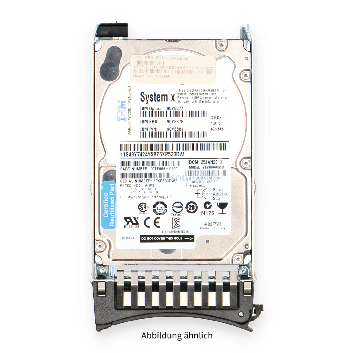 IBM 300GB 10k SAS 6G SFF HotPlug HDD 90Y8877 90Y8878 90Y8881