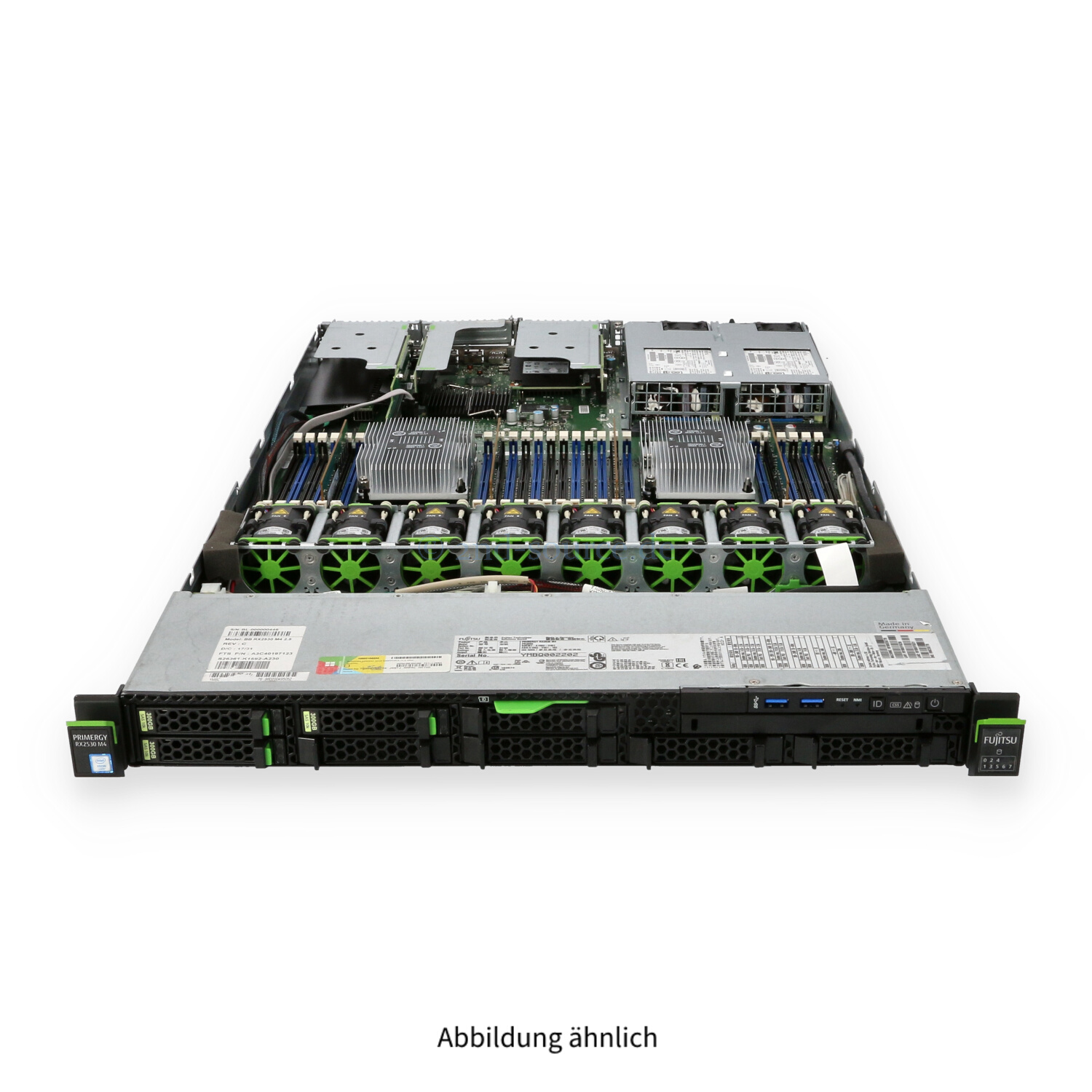 Fujitsu RX2530 M4 8xSFF 2P Silver 4108 256GB EP400i 3x 300GB 10k SAS 12G HDD X557-T2 2x 450W WS2016E