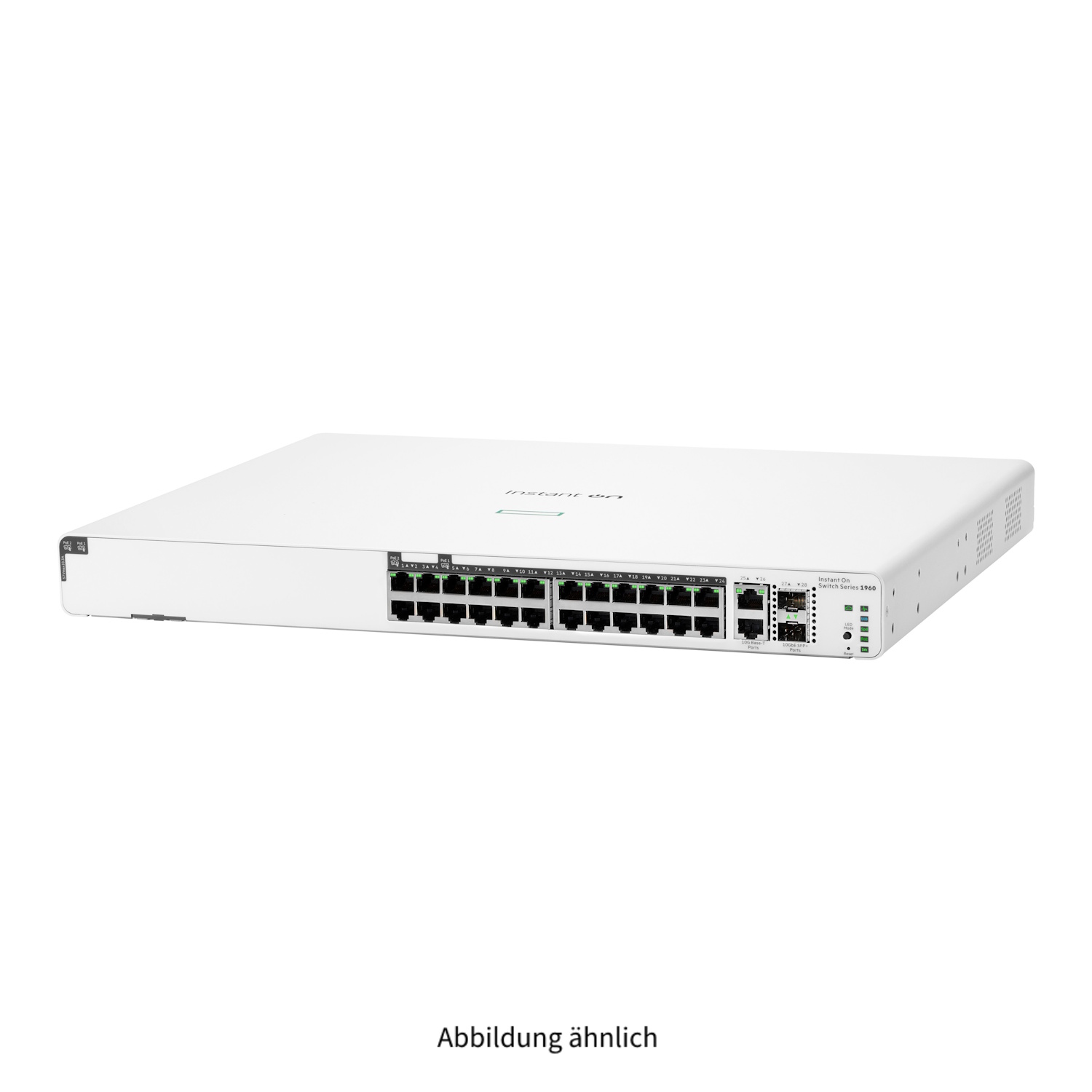 HPE Aruba Instant On 1960 Smart 24x RJ-45 1GbE PoE+ 2x RJ-45 10GbE 2x SFP+ 10GbE Switch JL807A JL807-61001 HPE Aruba Instant On 1960 Smart 24x RJ-45 1GbE PoE+ 2x RJ-45 10GbE 2x SFP+ 10GbE Switch JL807A JL807-61001