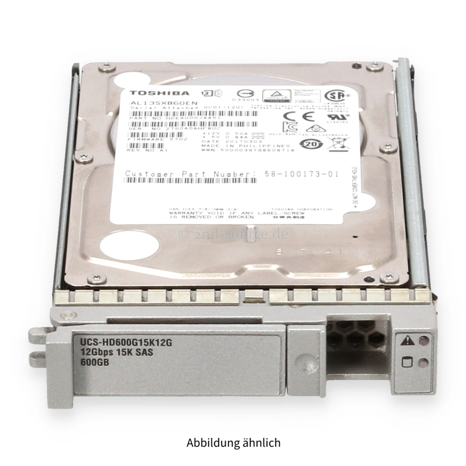 Cisco 600GB 15k SAS 12G SFF HotPlug HDD UCS-HD600G15K12G 58-100173-01