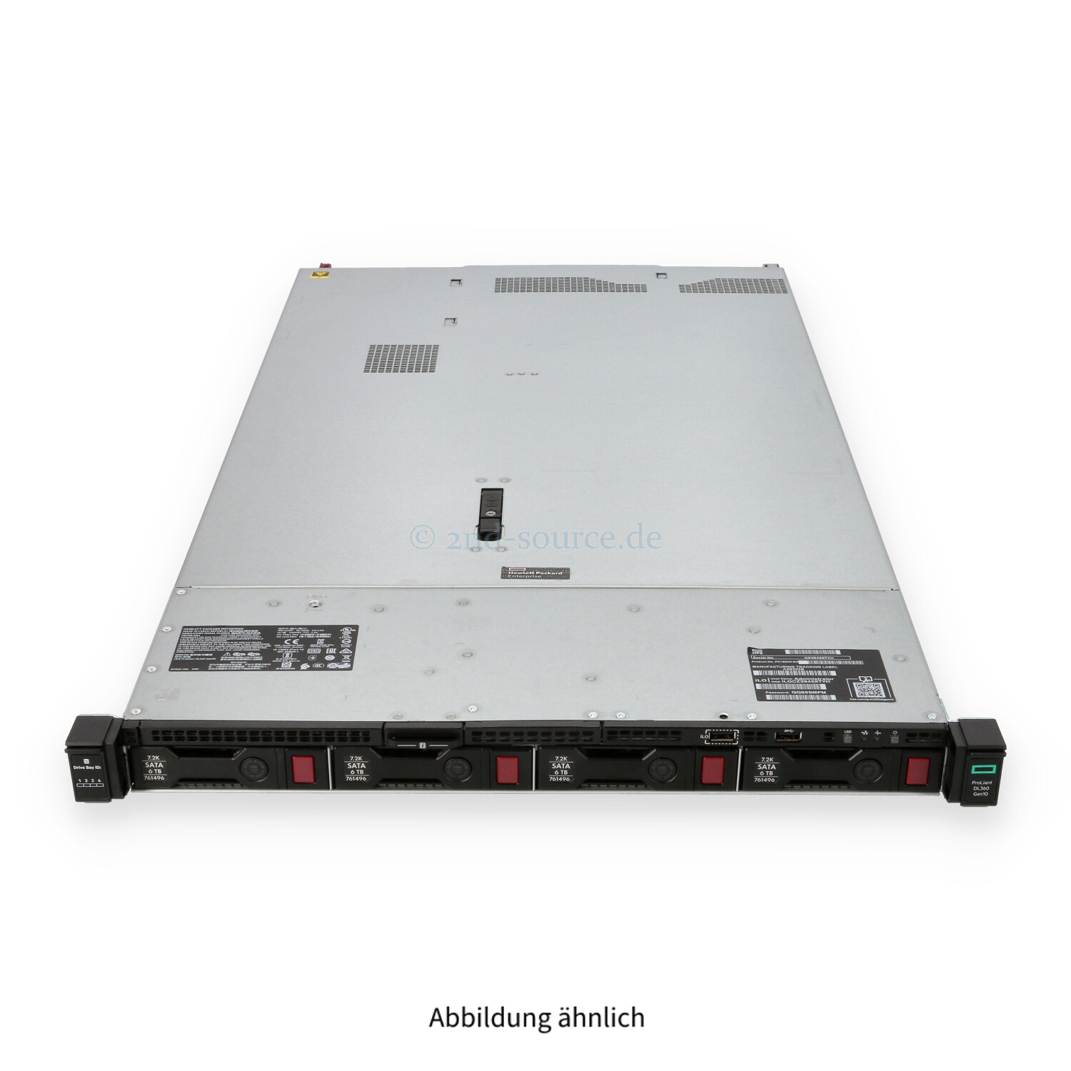 HPE DL360 G10 4xLFF 1P Silver 4114 2.20GHz 10C 64GB S100i 4x 6TB 7.2k SATA 6G LFF (24TB) 1x 500W HPE DL360 G10 4xLFF 1P Silver 4114 2.20GHz 10C 64GB S100i 4x 6TB 7.2k SATA 6G LFF (24TB) 1x 500W