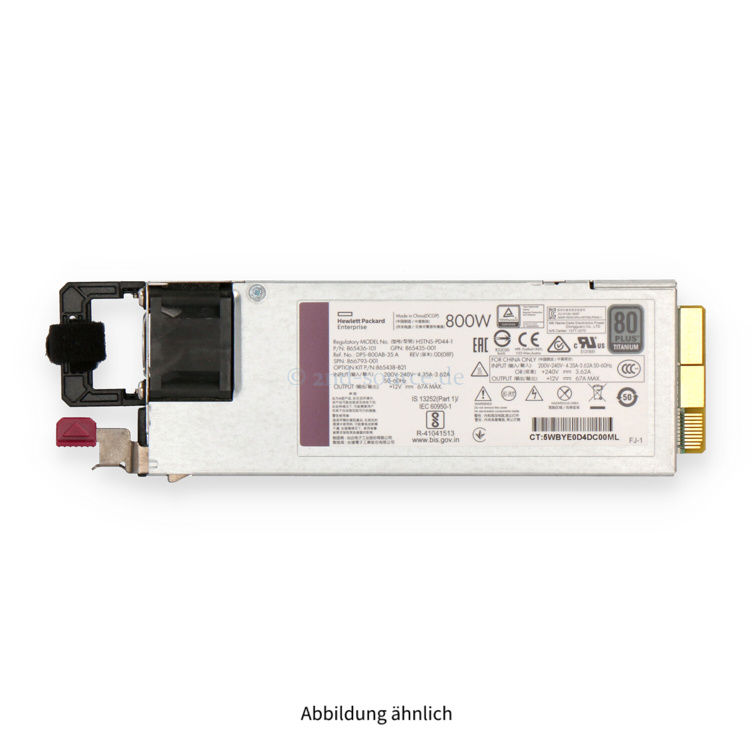 HPE 800W HotPlug Power Supply Gen10 865438-B21 866793-001
