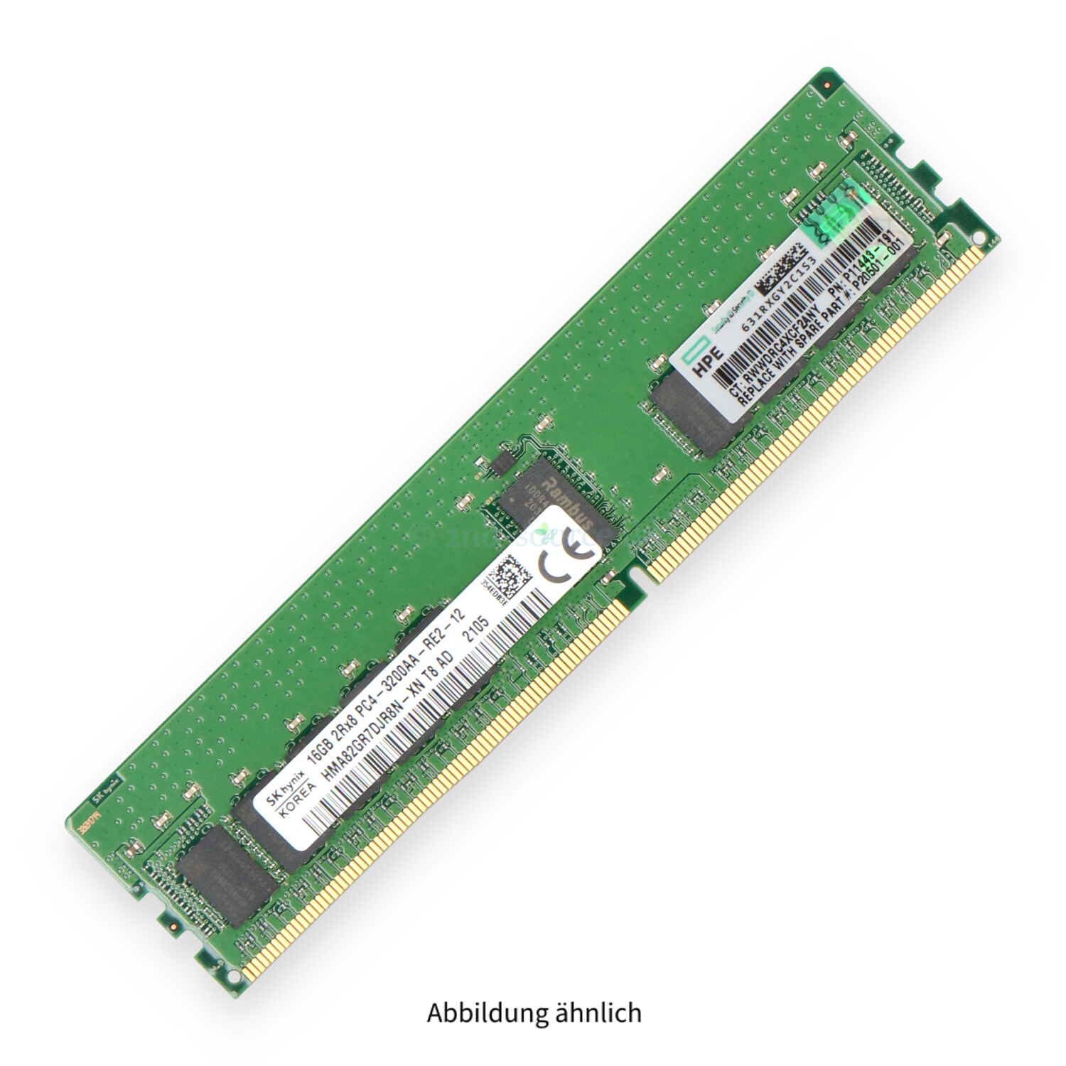 HPE 16GB PC4-25600AA-R Dual Rank x8 (DDR4-3200) Registered ECC P07642-B21 P20501-001 P11443-191 HPE 16GB PC4-25600AA-R Dual Rank x8 (DDR4-3200) Registered ECC P07642-B21 P20501-001 P11443-191