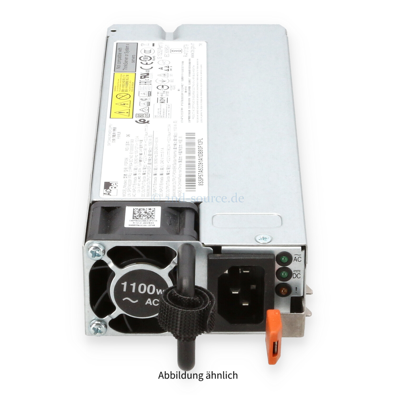 Lenovo Acbel 1100W HotPlug Power Supply 01PF504 Lenovo Acbel 1100W HotPlug Power Supply 01PF504