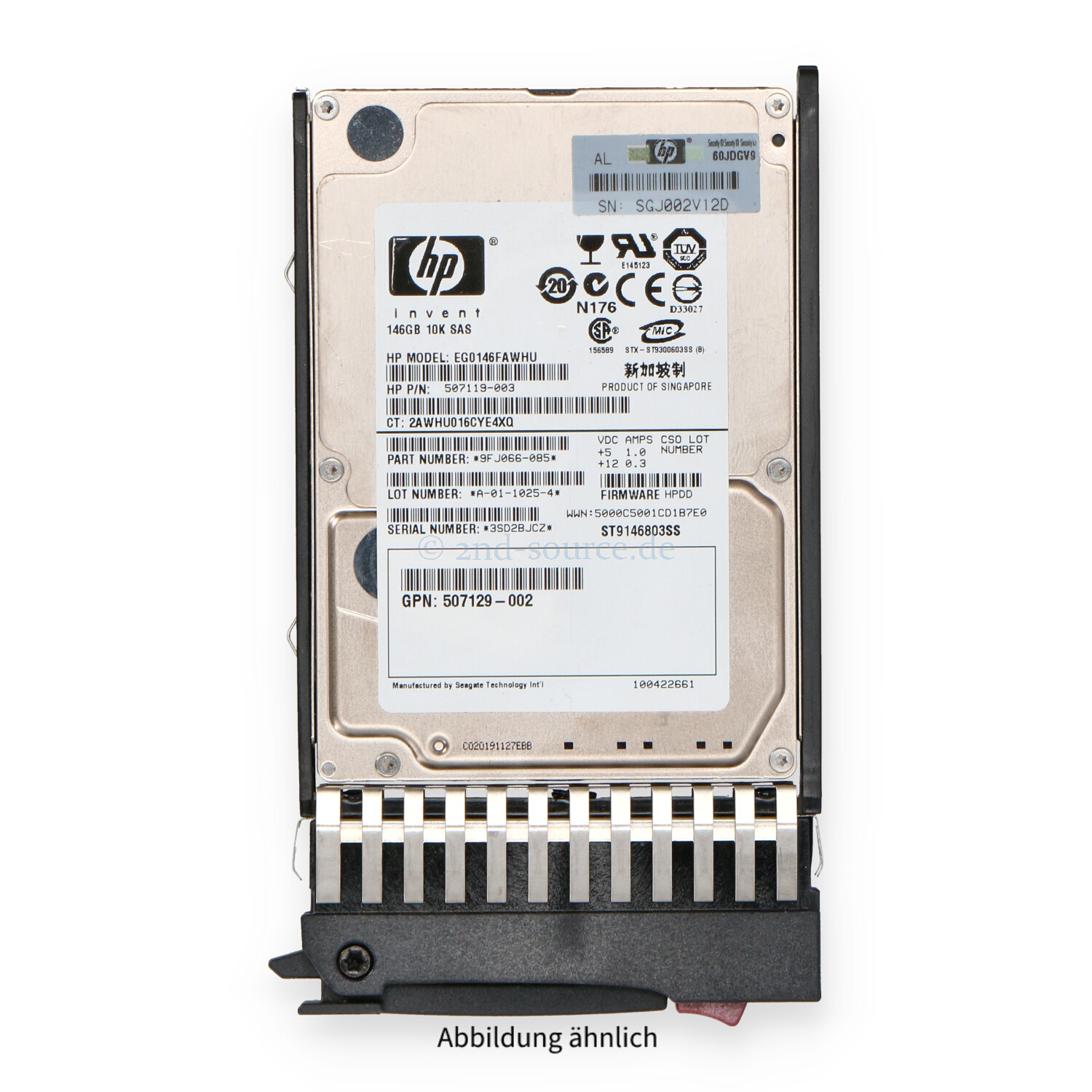 HPE 146GB 10k SAS 6G SFF DP HotPlug HDD 507125-B21 507283-001