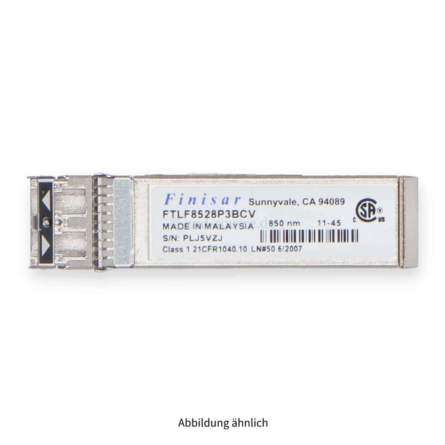 HPE 8GB FC XCVR Shortwave SFP+ Transceiver Module MSA P2000 G3 592264-001 FTLF8528P3BCV HPE 8GB FC XCVR Shortwave SFP+ Transceiver Module MSA P2000 G3 592264-001 FTLF8528P3BCV